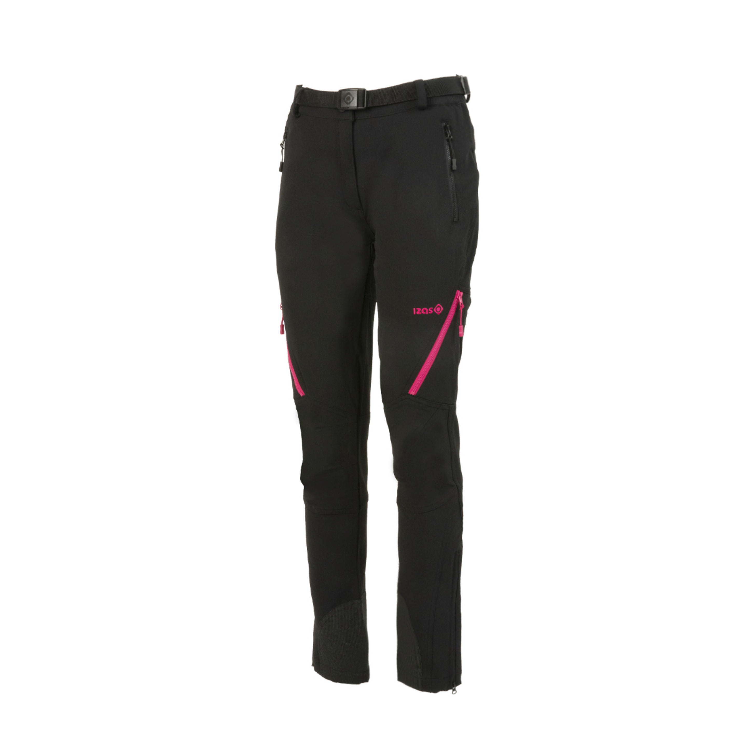 Pantalón De Trekking Con Patrón Regular Fit Y Bajo Ajustable Izas Agon W - negro-rosa - 