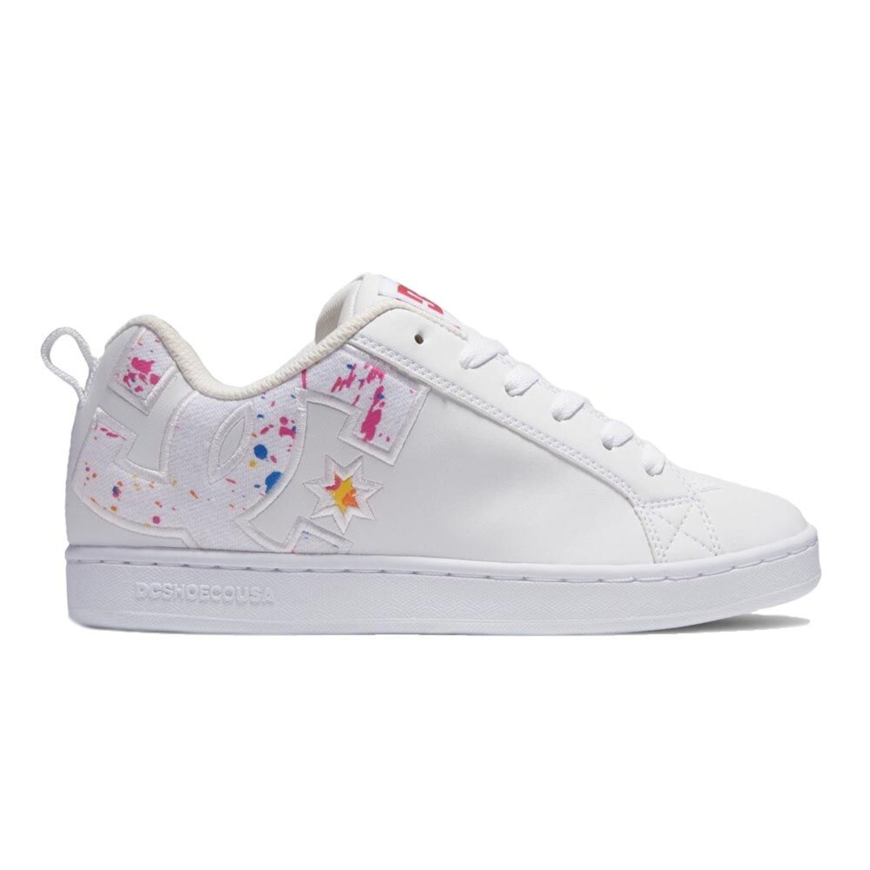 Zapatillas Dc Shoes Court Graffik 300678 White/multi (Hmt) - blanco-rosa - 
