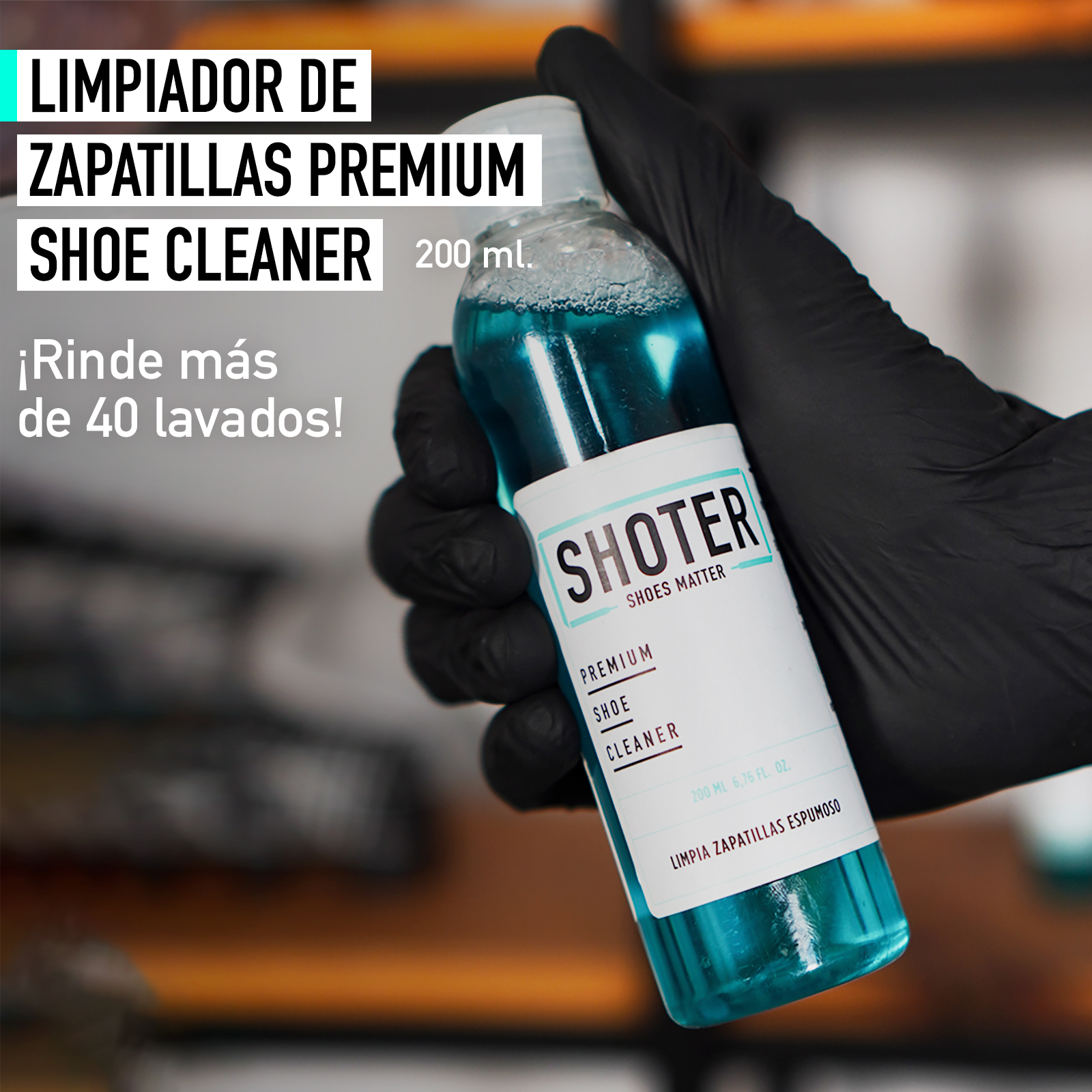Limpia Zapatillas En Botella Xl 200ml. - Botella XL 200 ml Shoter cleaner.  MKP