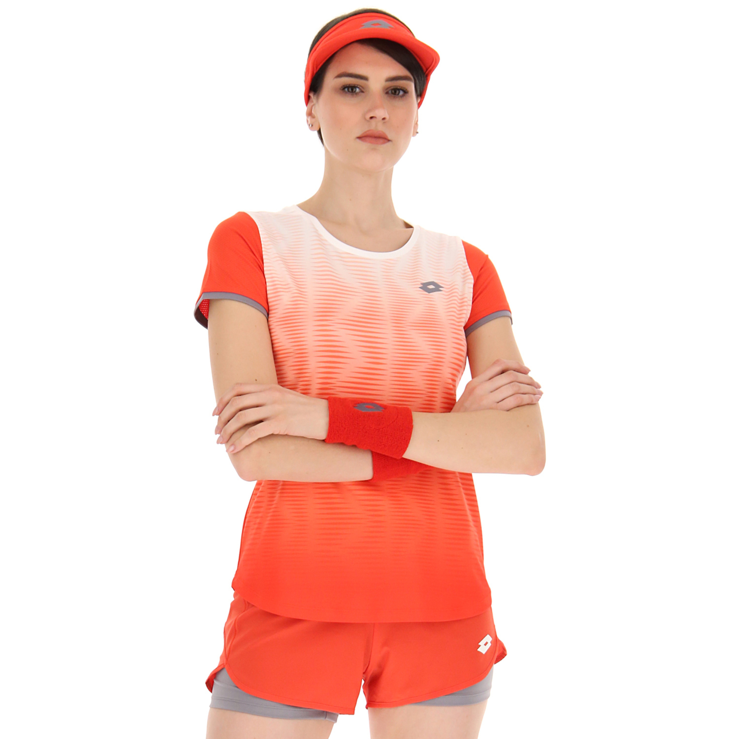 Camiseta Tenis Lotto Top W Iv Tee 6 - naranja - 