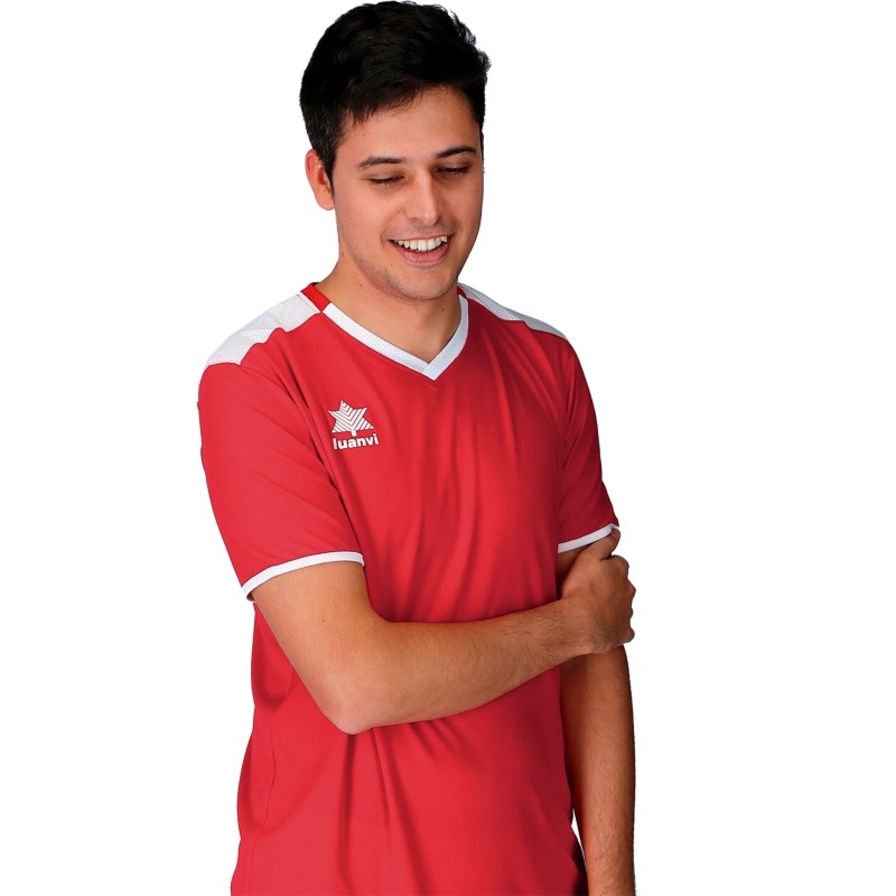 Camiseta Juego Manga Corta Match - Rojo/Blanco  MKP