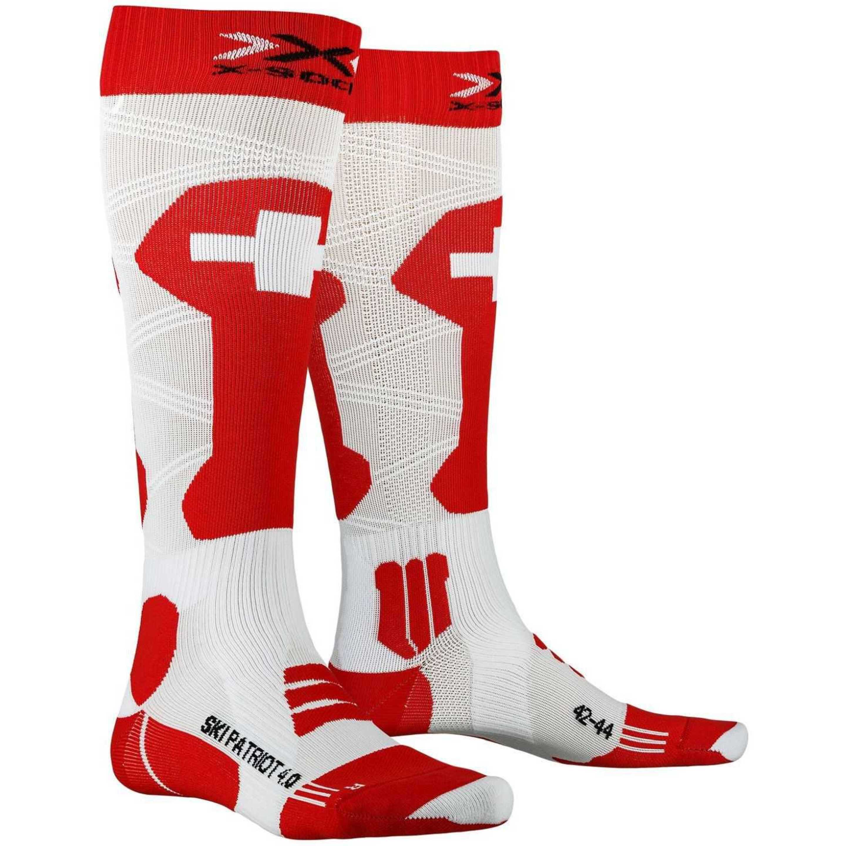 Calcetín Ski Patriot 4.0 X-bionic - blanco-rojo - 