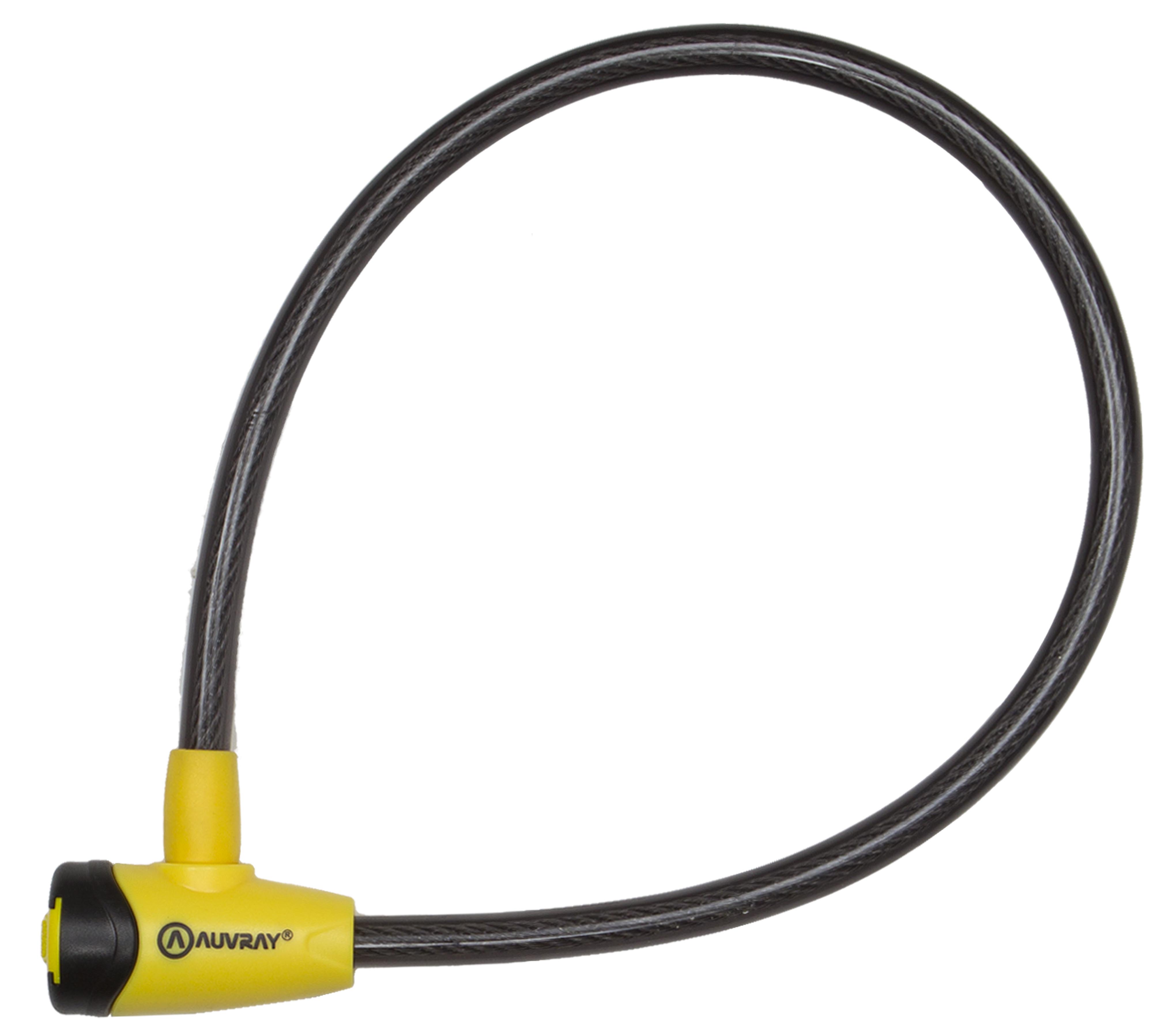 Antirrobo Auvray Cable Con Llave D.12 En 65 Cm - amarillo-negro - 