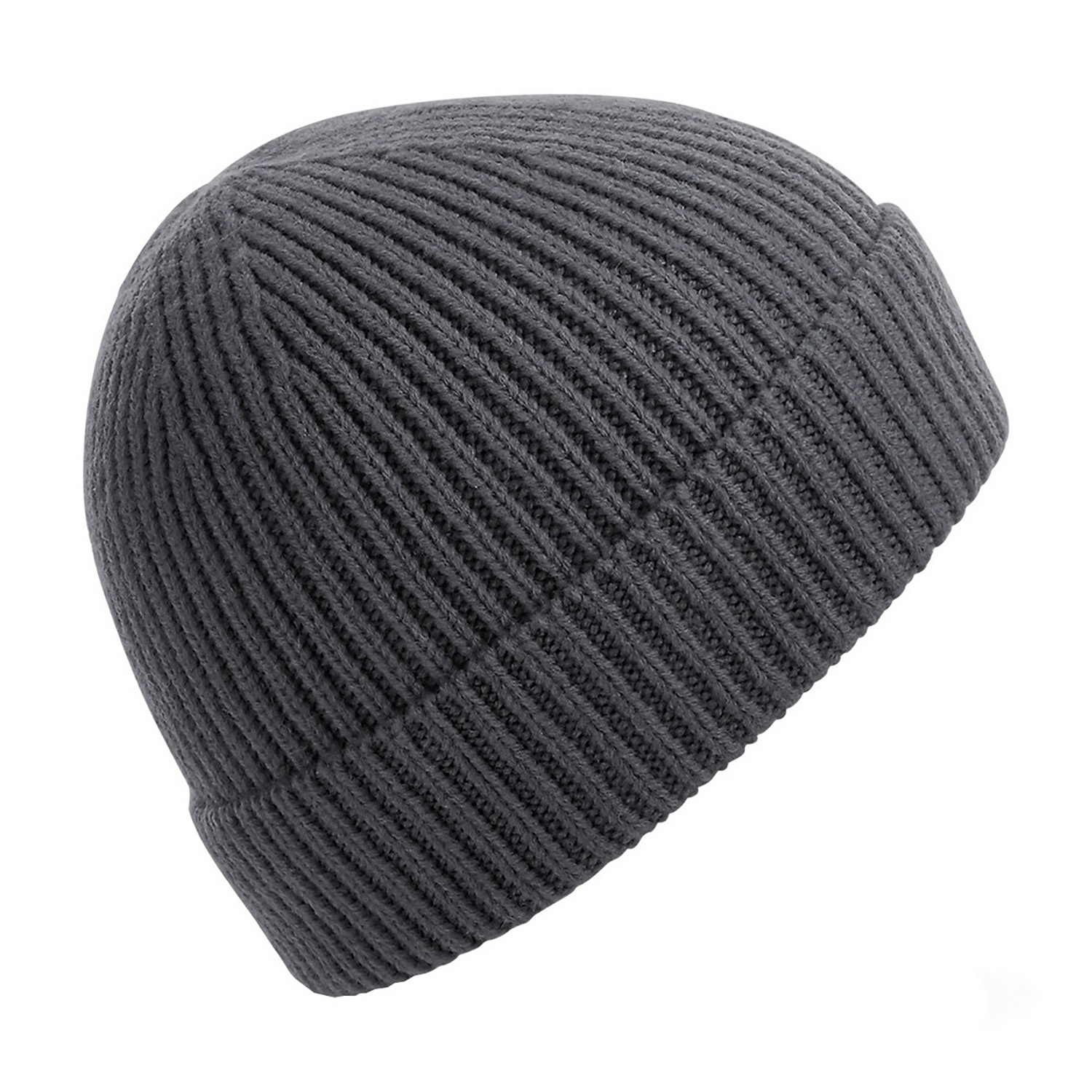 Unisex Engineered Knit Ribbed Beanie Beechfield - gris - 