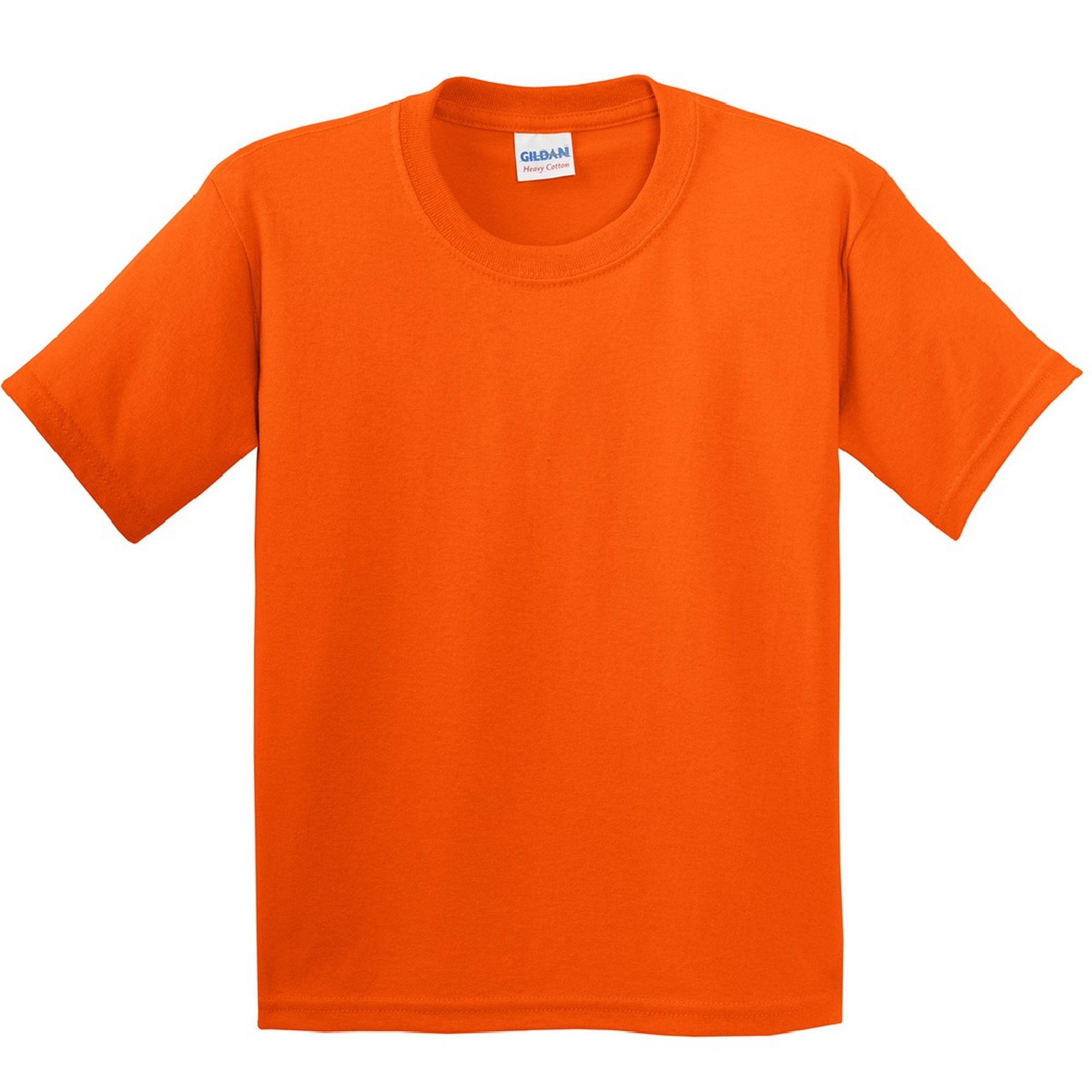 Camiseta Básica De Manga Corta Con Algodón Grueso (paquete De 2) - naranja - 