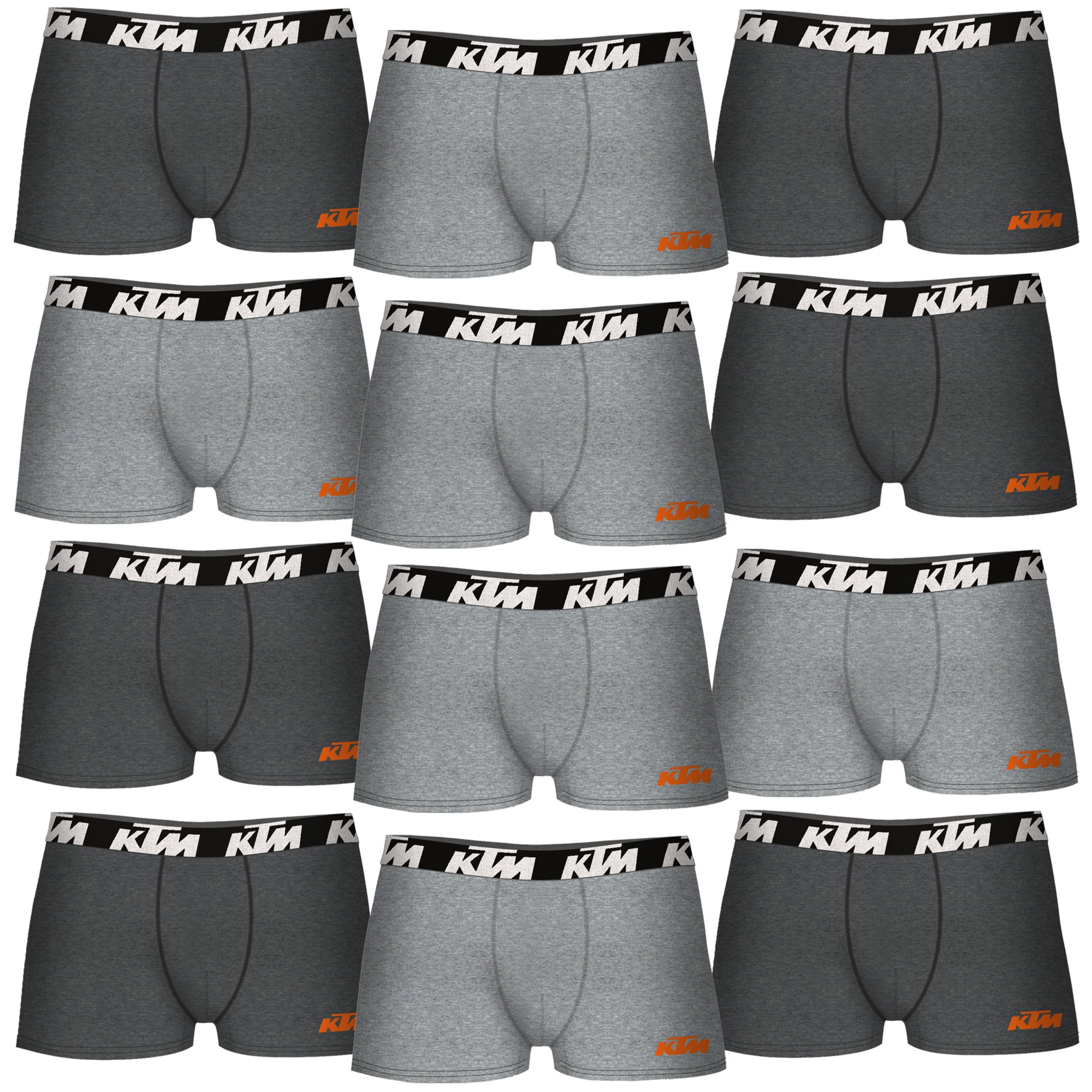 Pack 12 Calzoncillos Ktm Classic Gray