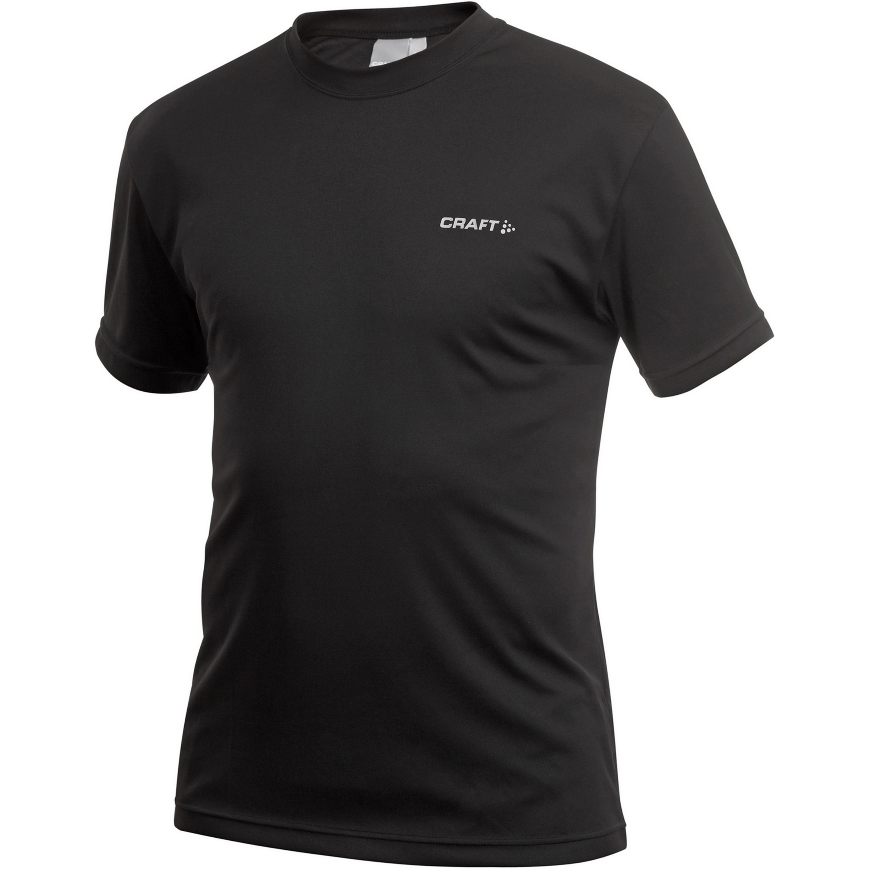 Camiseta Esportiva De Umidade Leve Mens Prime Craft (Preto)