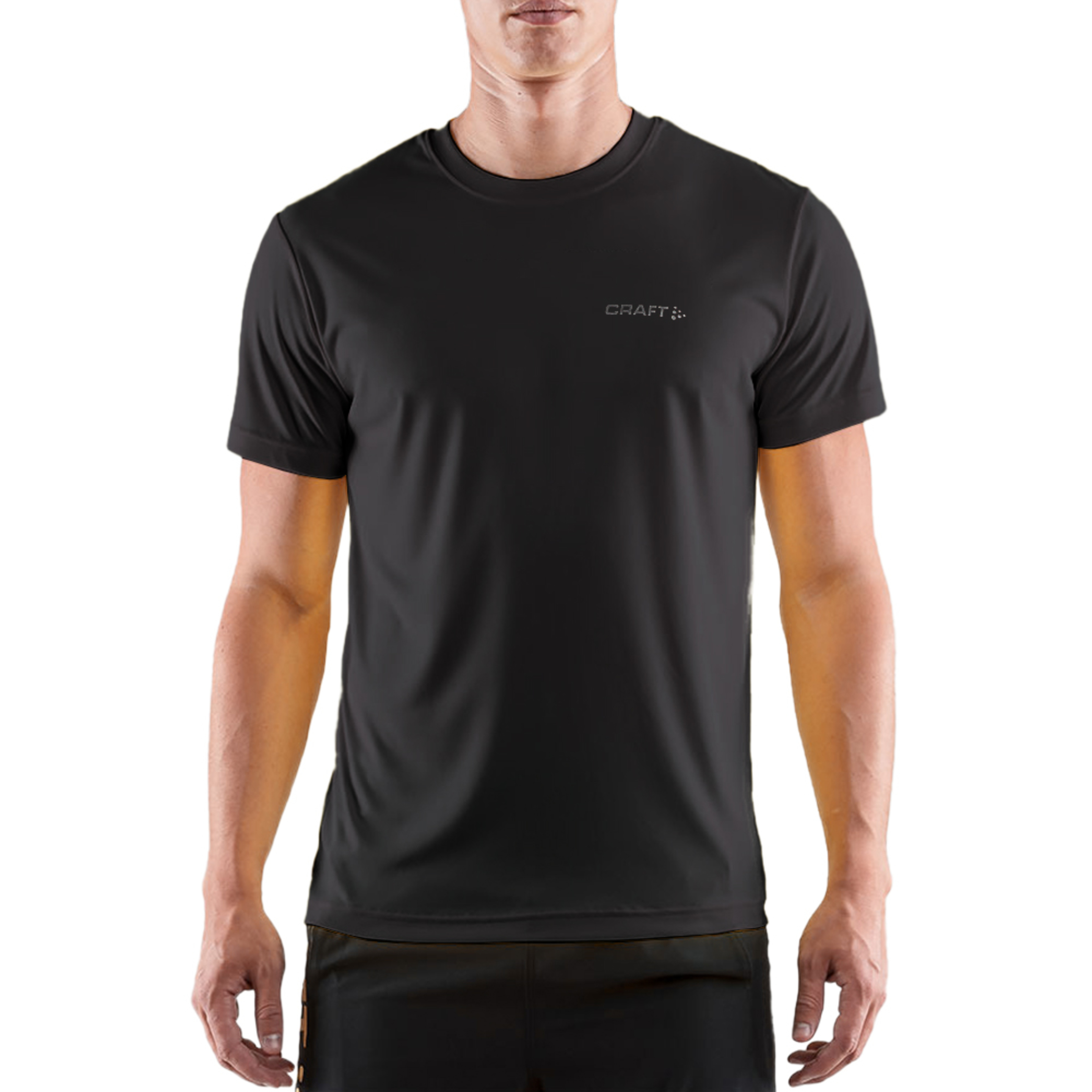 Camiseta Esportiva De Umidade Leve Mens Prime Craft (Preto)