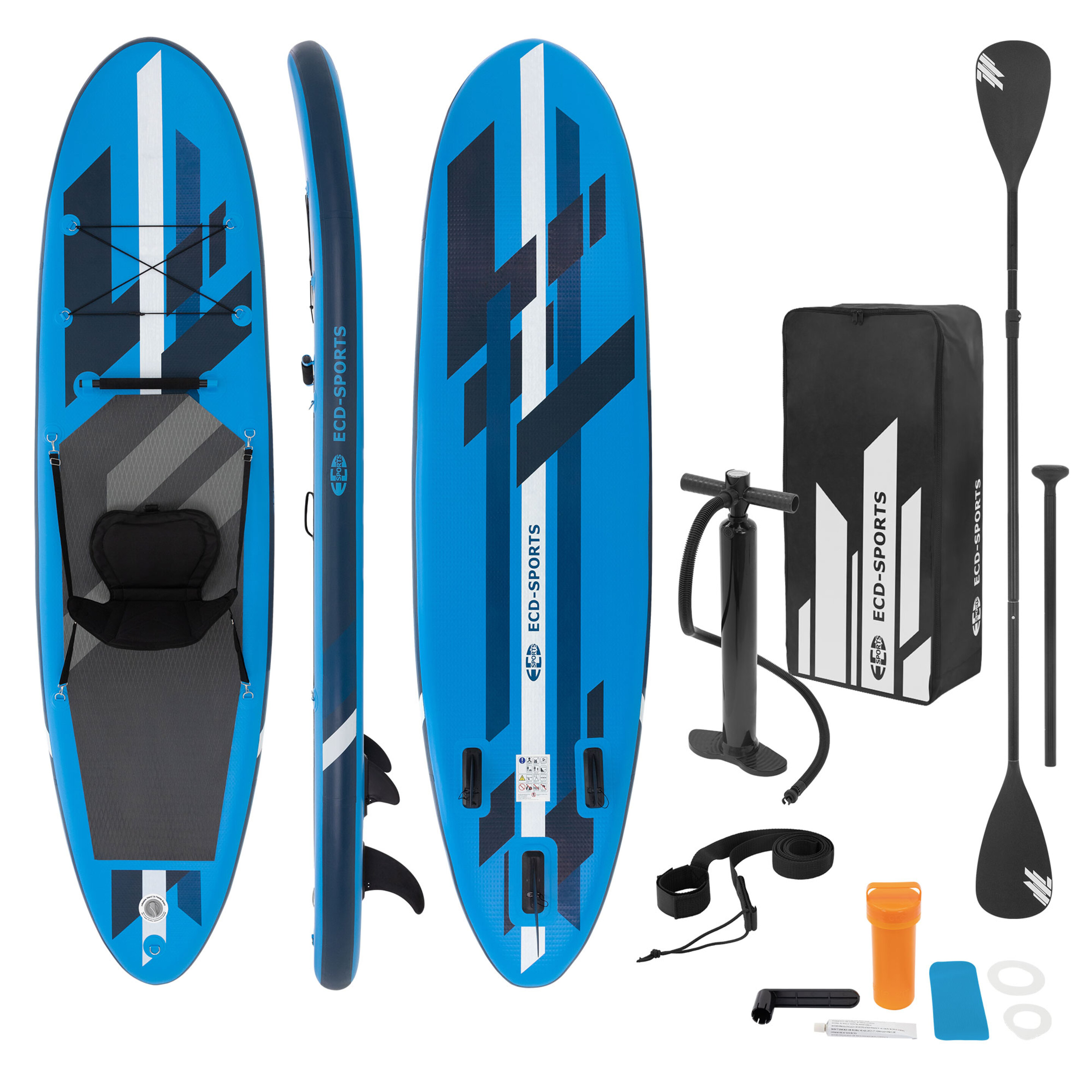 Tabla Paddel Surf Hinchable Ecd-germany Con Asiento Kayak - Azul  MKP
