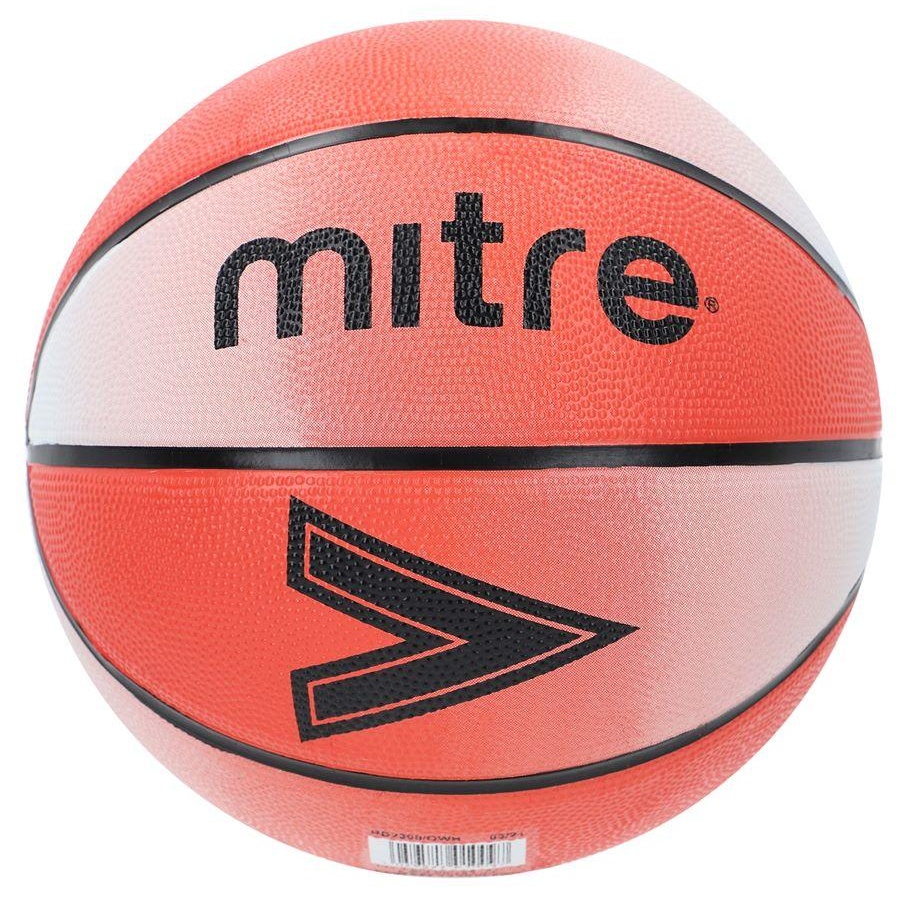 Balón De Baloncesto Diseño Herida De Nylon Mitre - naranja-negro - 
