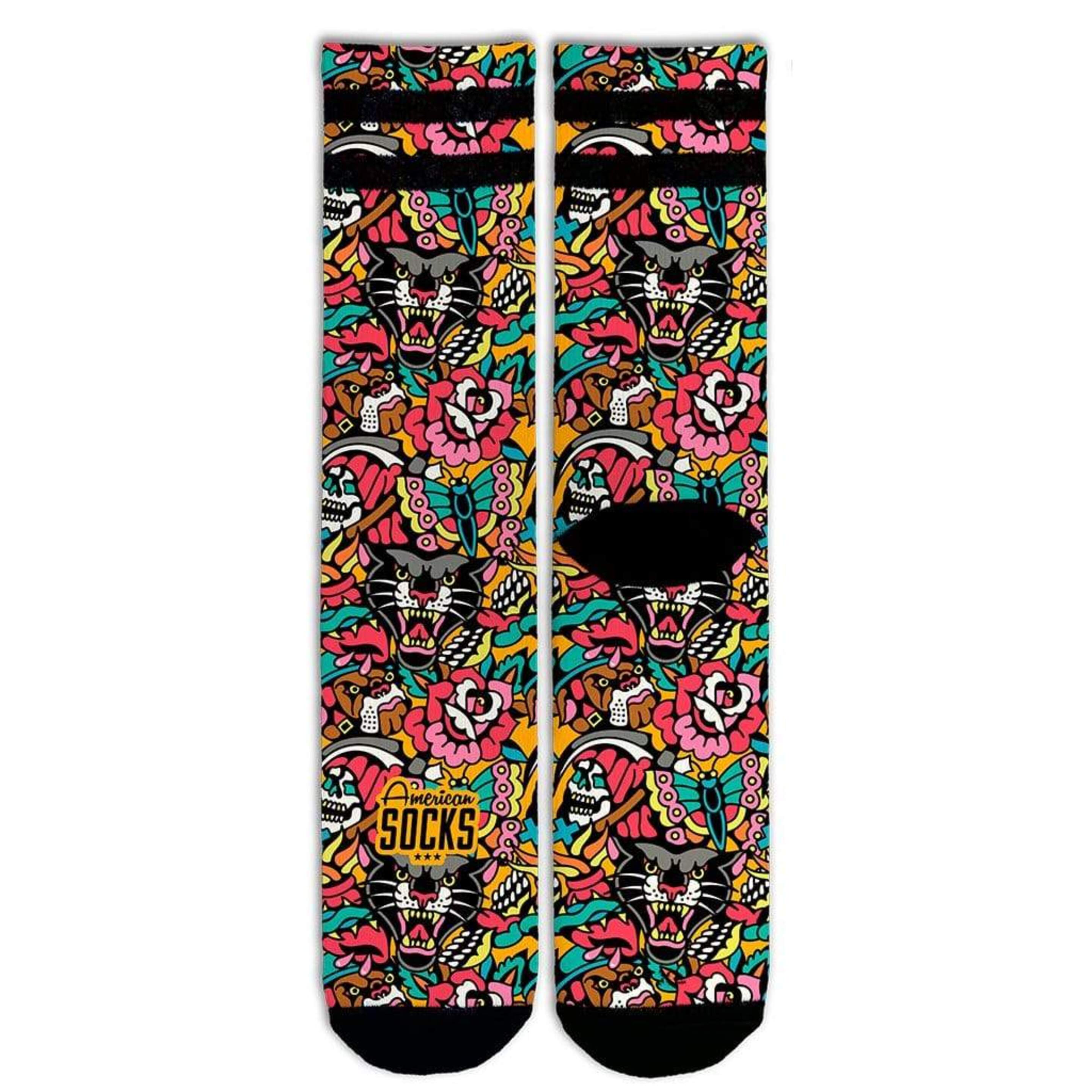 Meias American Socks - Bulldog - Mid High - multicolor - 