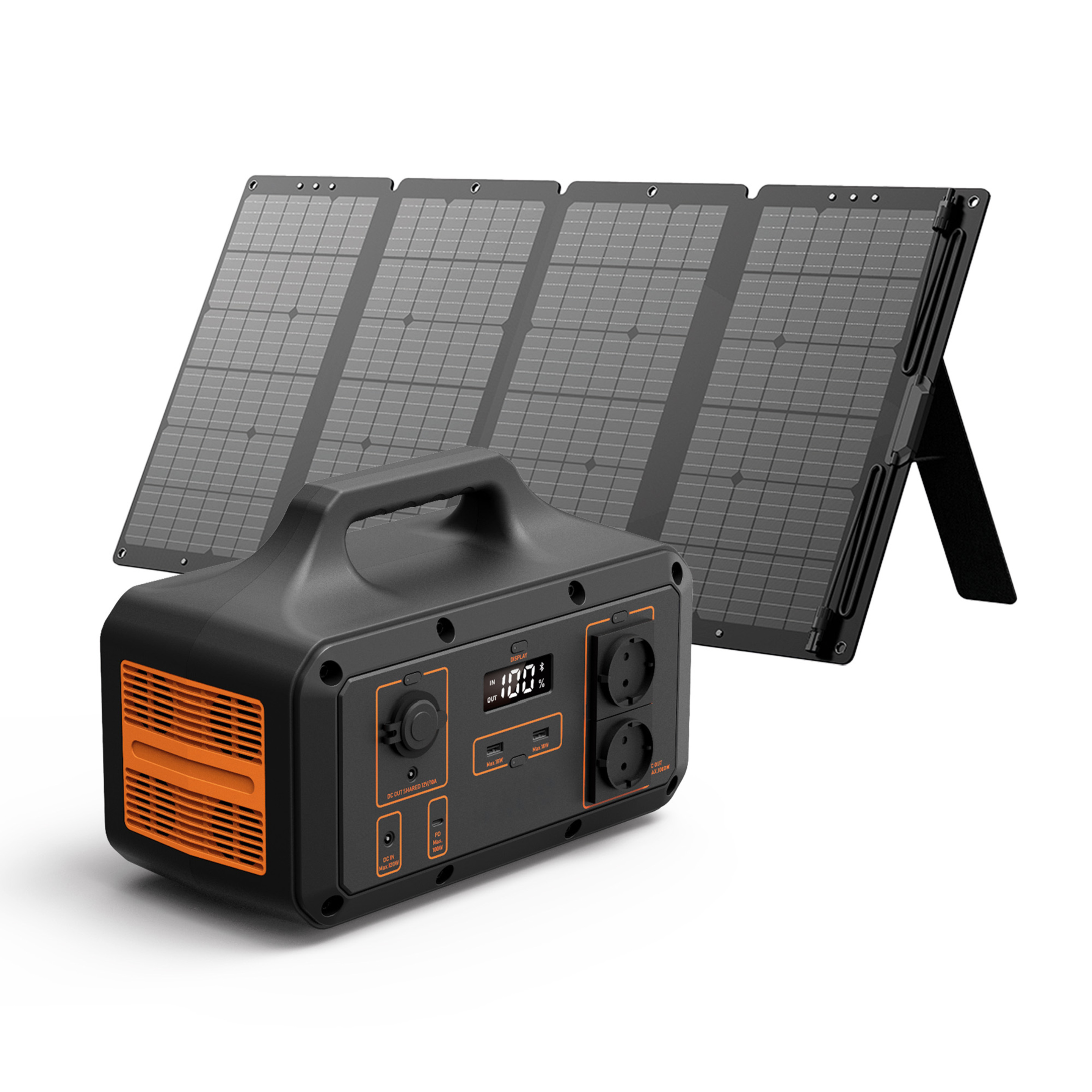 Pack Estação De Energia Portátil 510wh E Painel Solar De 120w Ksix - negro - 