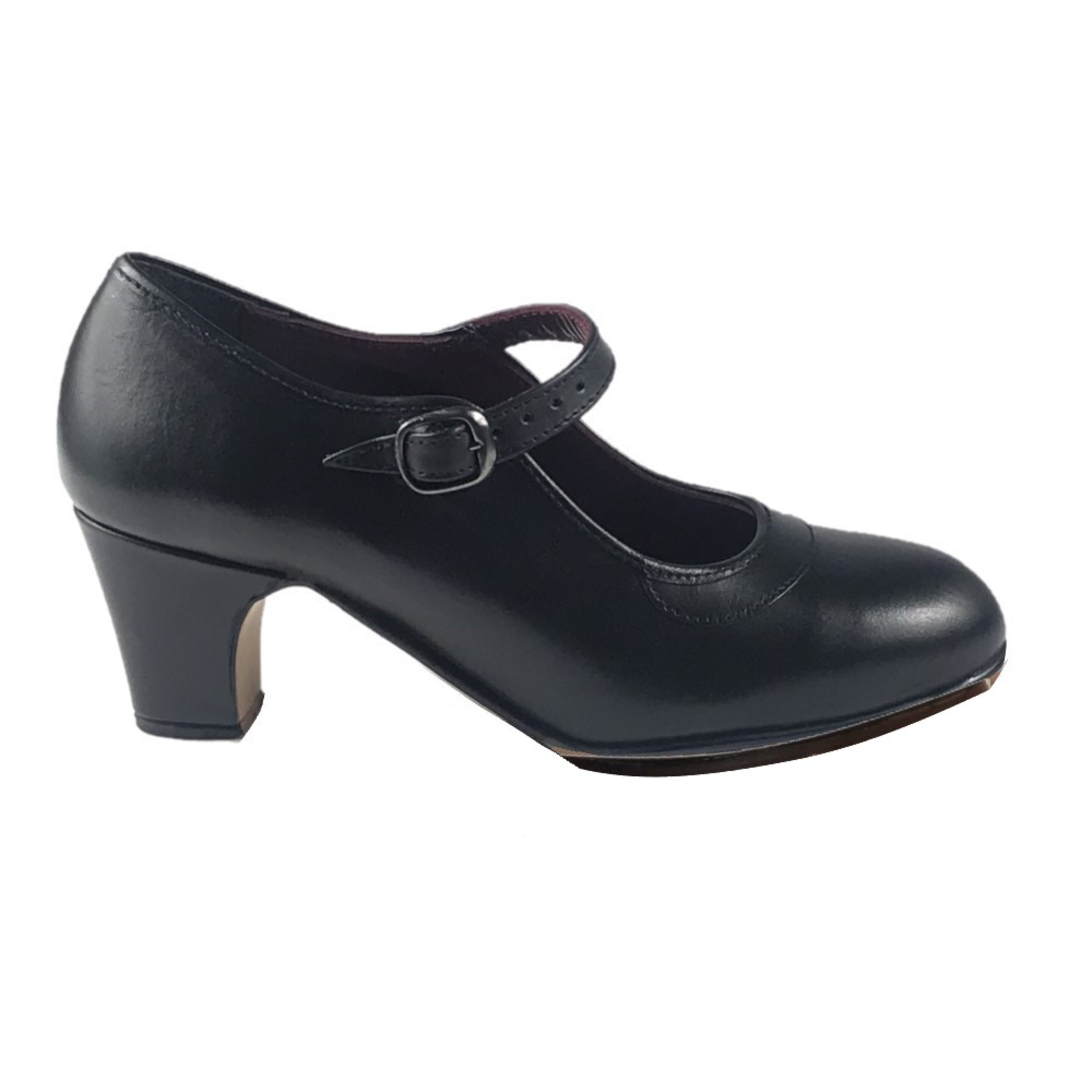 Zapatos Profesionales De Piel Con Doble Suela Para Baile Flamenco - Negro  MKP