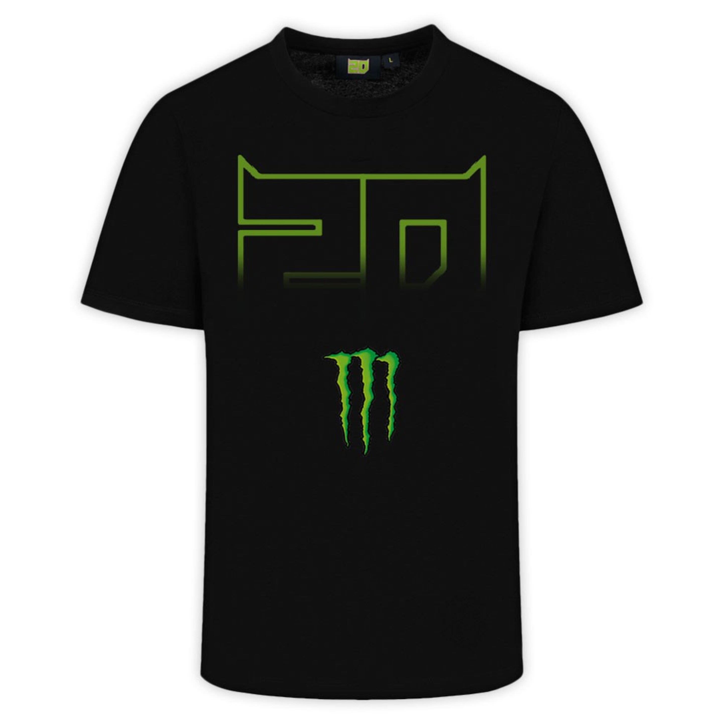 Camiseta Fabio Quartararo 20 Monster - Negro  MKP