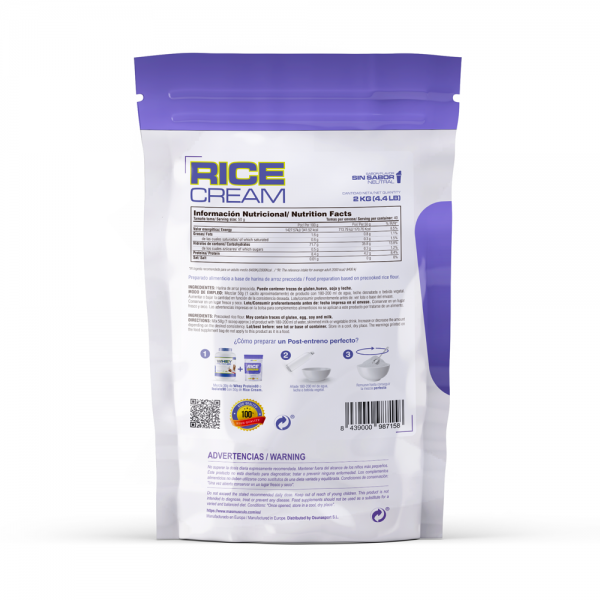 Rice Cream (crema De Arroz Precocida) - 2kg De Mm Supplements Sabor Neutro