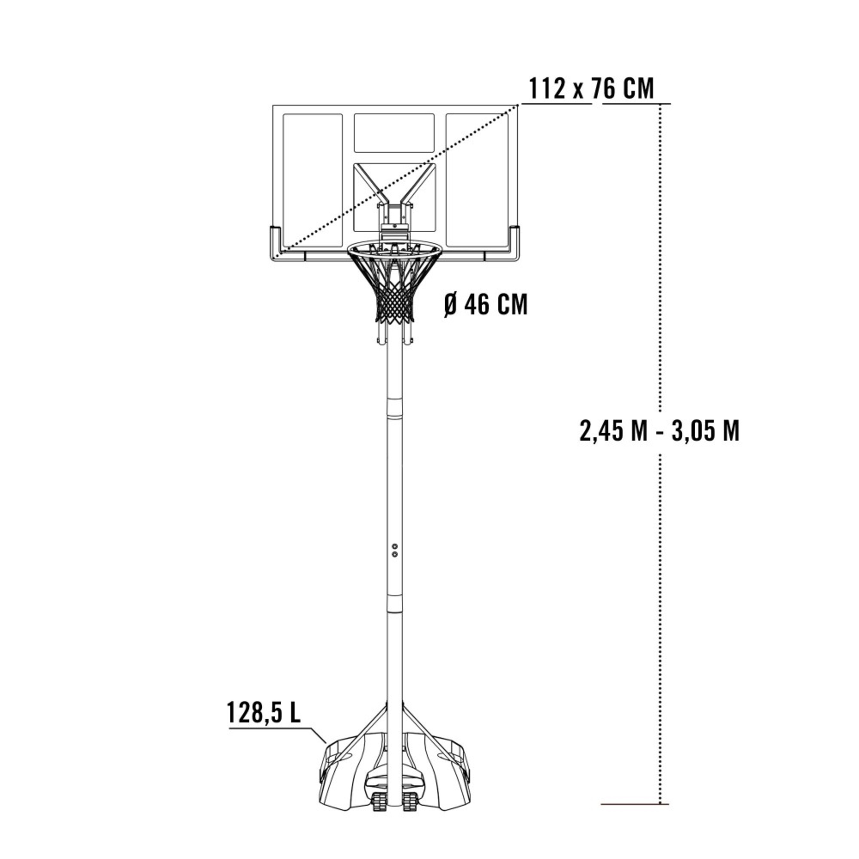 Canasta Baloncesto Lifetime Regulable Uv100