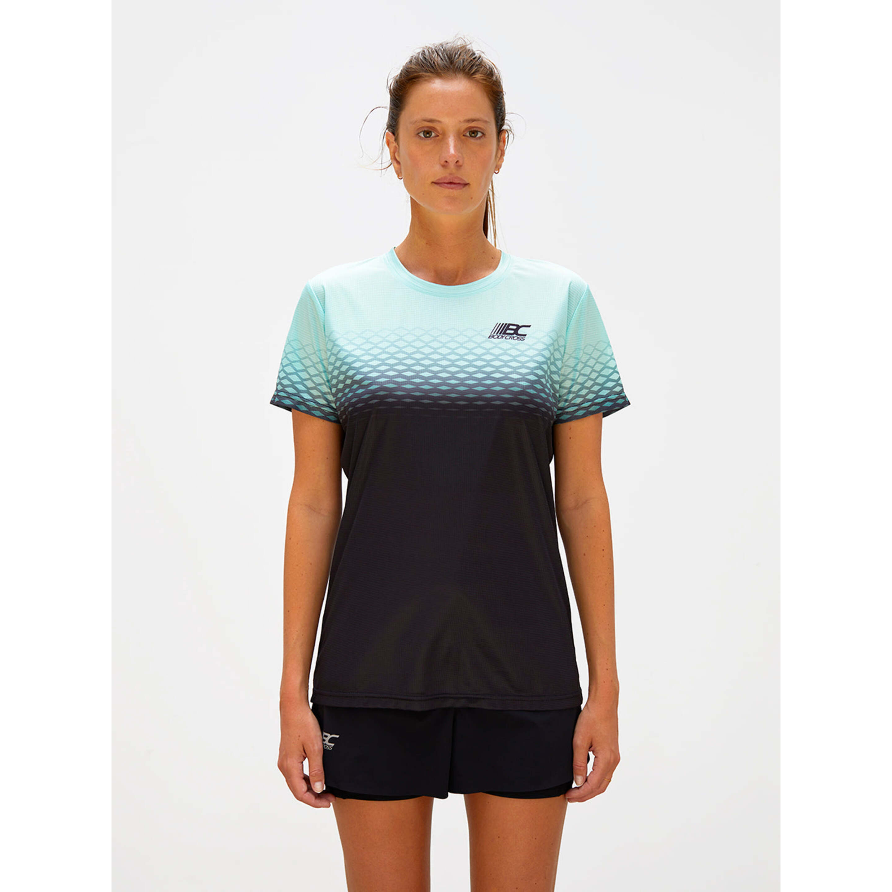 Camiseta Running Bodycross Clem - Verde - Clem-blue/black-s  MKP