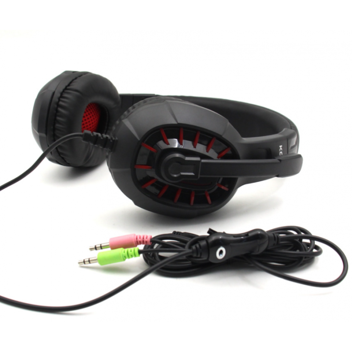 Auriculares Casco Gaming Smartek Estéreo Con Cable Y Micrófono - Rojo  MKP
