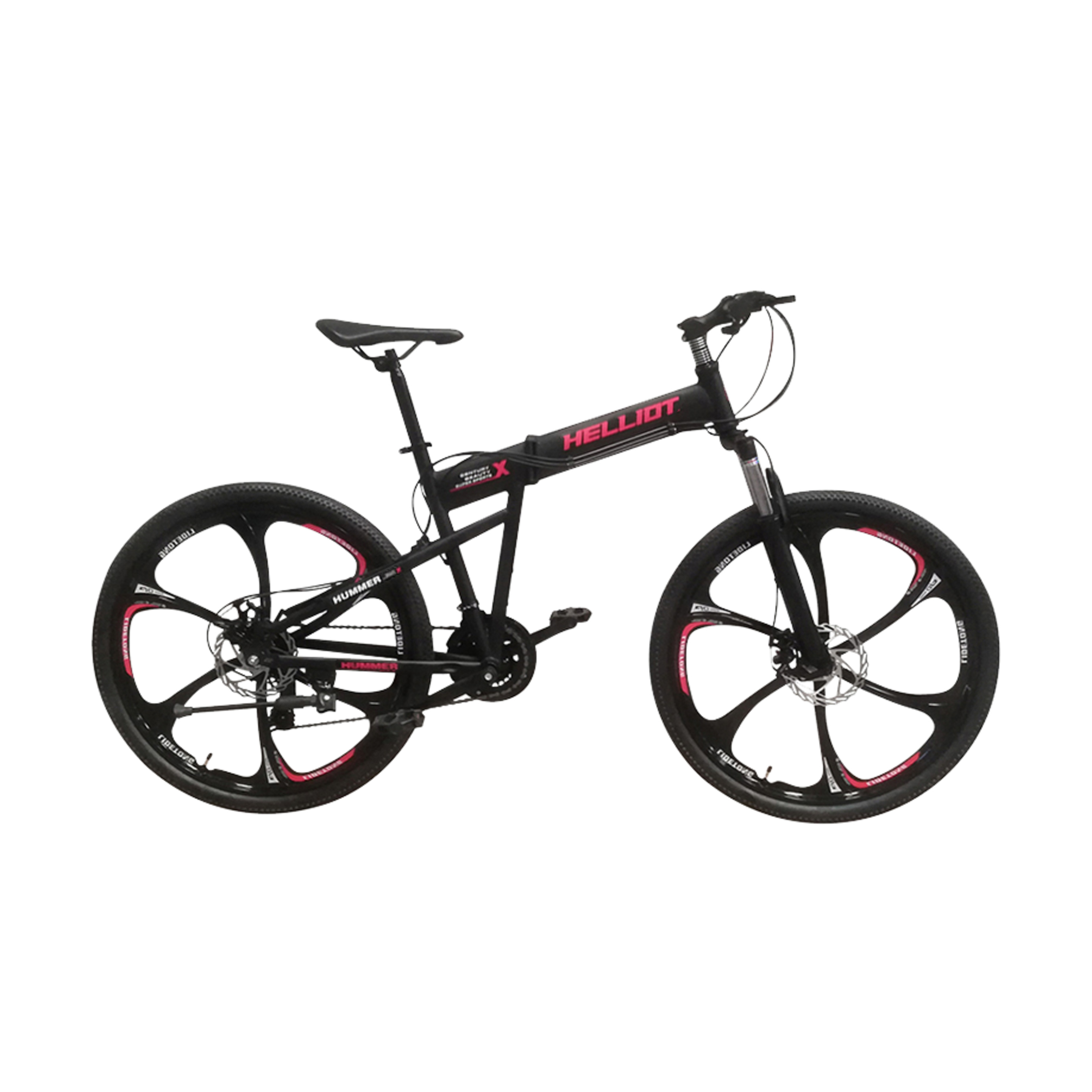 Helliot Hummer 01 Bicicleta De Montanha Dobrável (Matte Black)