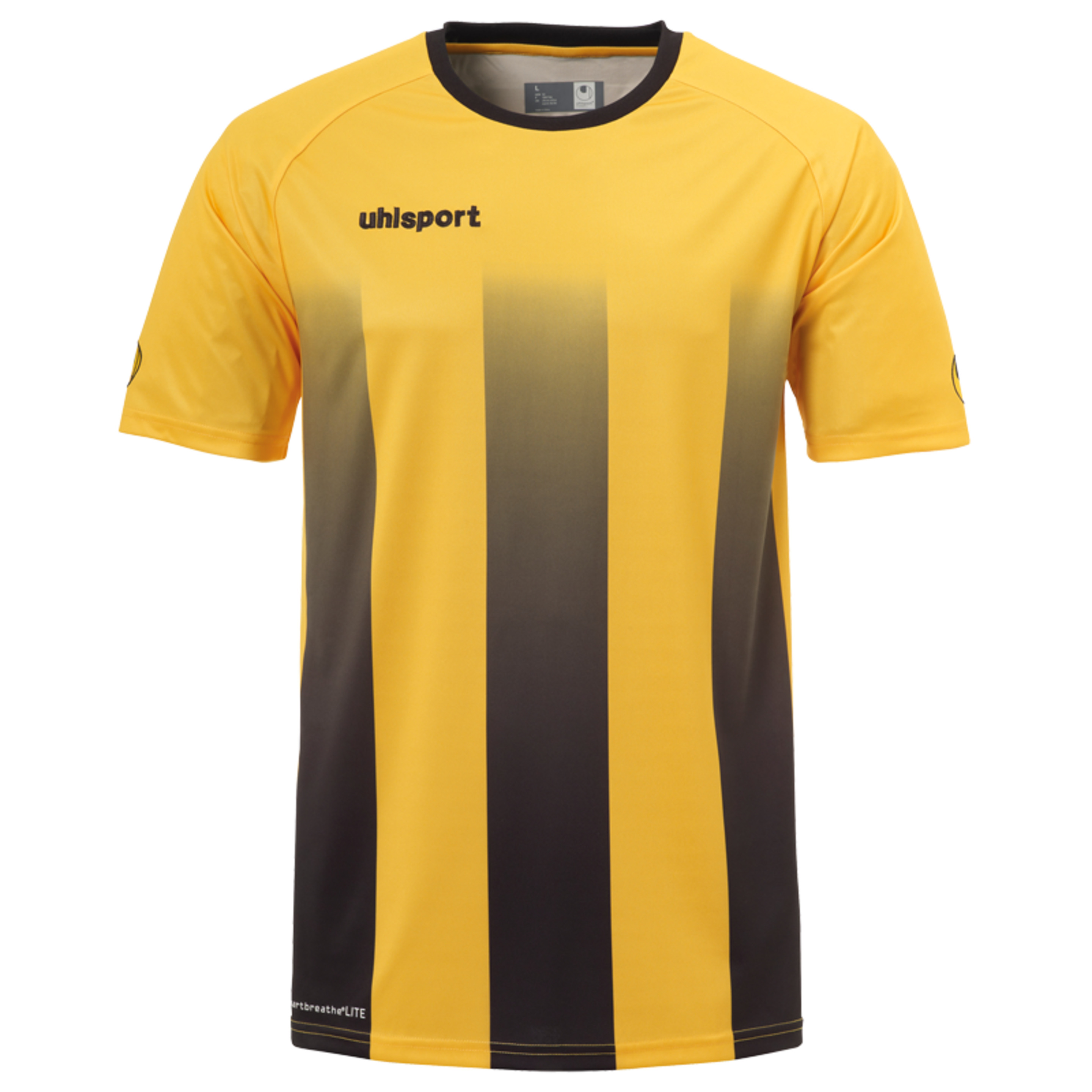 Stripe Camiseta Mc Amarillo Maiz/negro Uhlsport