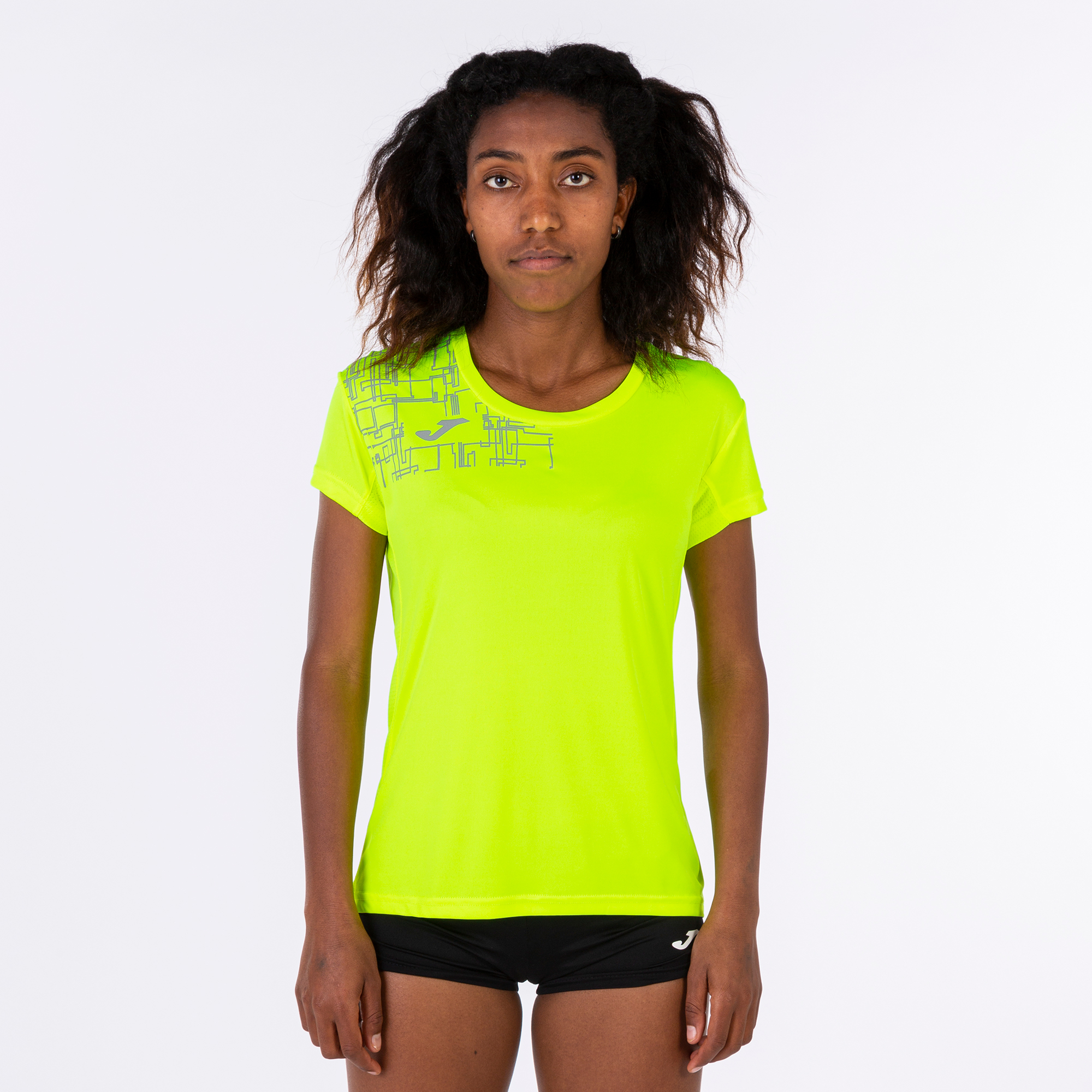 T-shirt Manga Curta Joma Elite Viii Amarelo Fluorescente