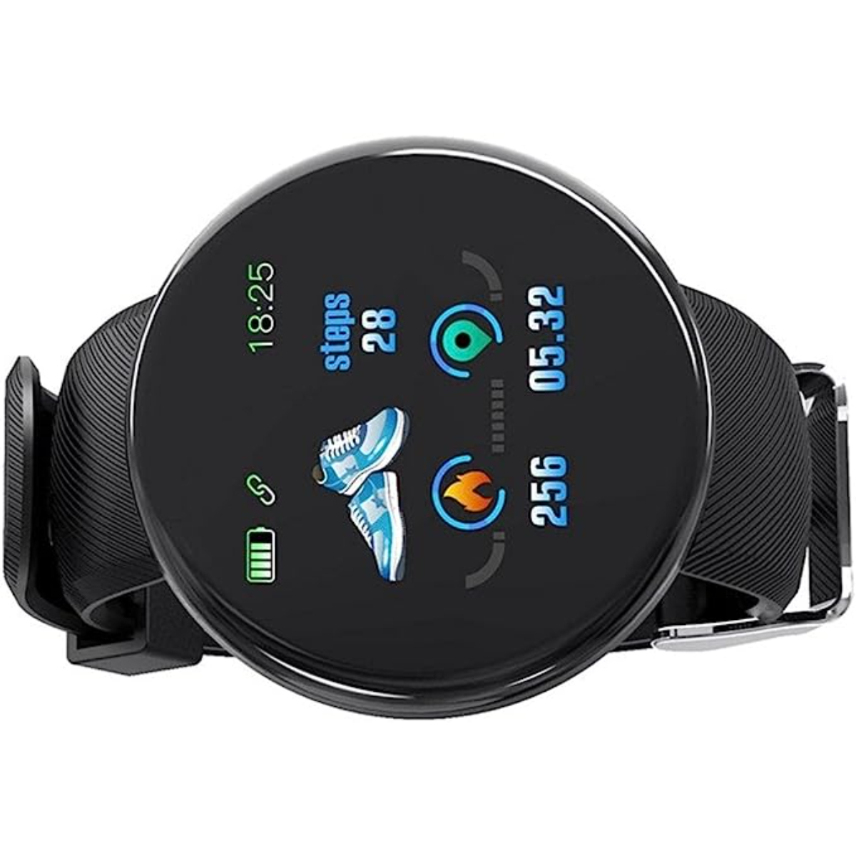 Relógio Smartwatch Klack Kd18 Com Tela De Tft De 1,3 ", Freqüência Cardíaca, Pressão Arterial E Notificações Azuis Escuras | Sport Zone MKP