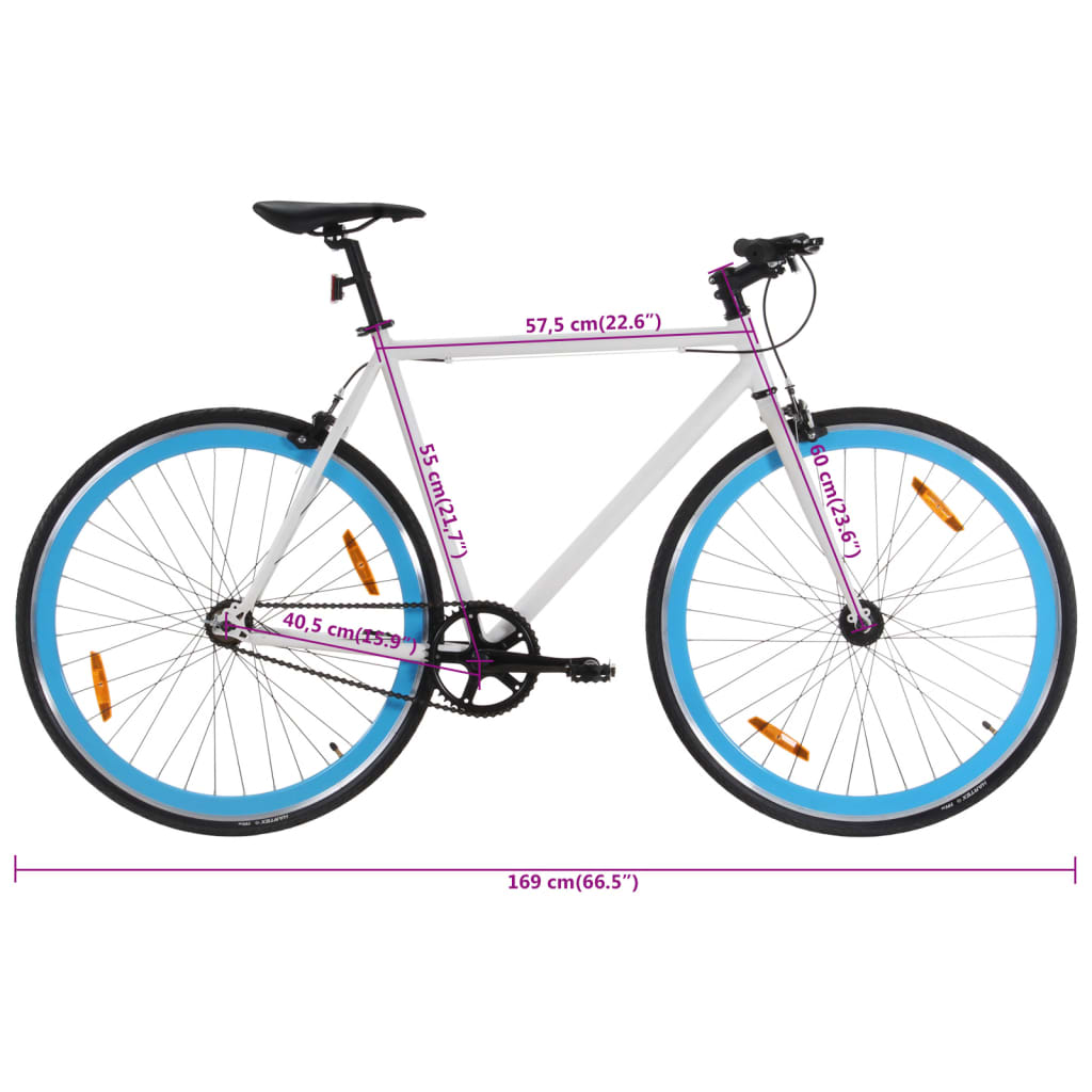 Bicicleta De Mudanças Únicas Vidaxl 700c 55 Cm