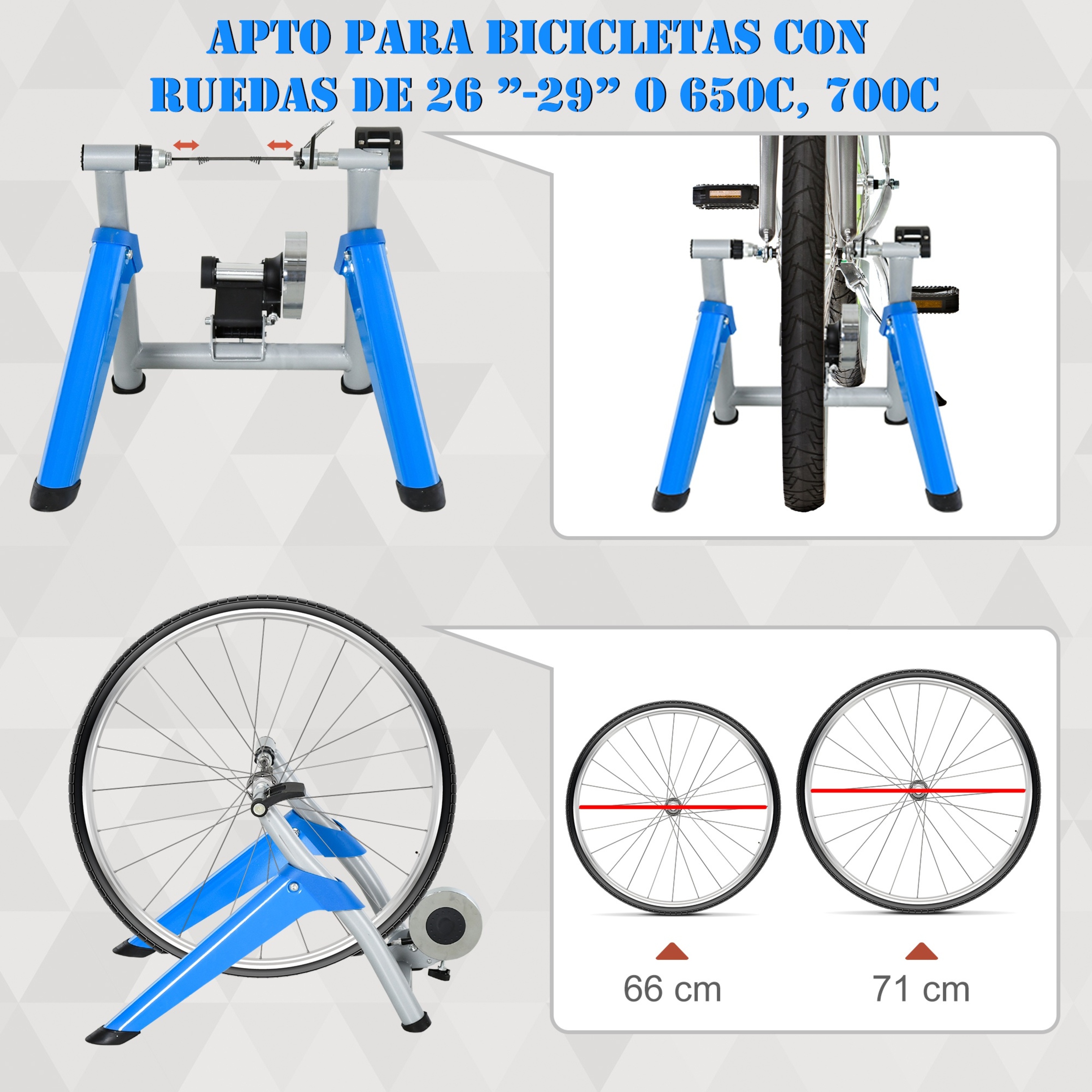 Rodillo Para Bicicleta Homcom