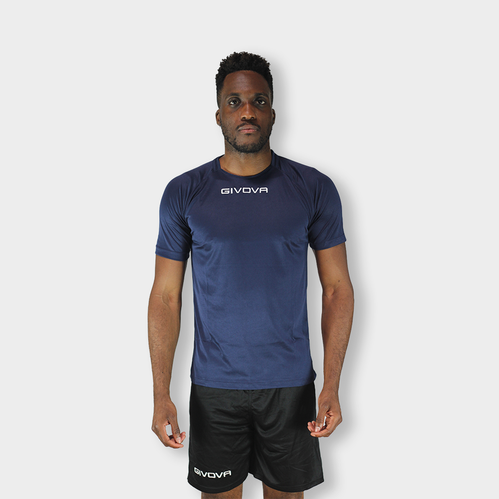 Camisa De Futebol De Poliéster Azul Marinho Givova Capo