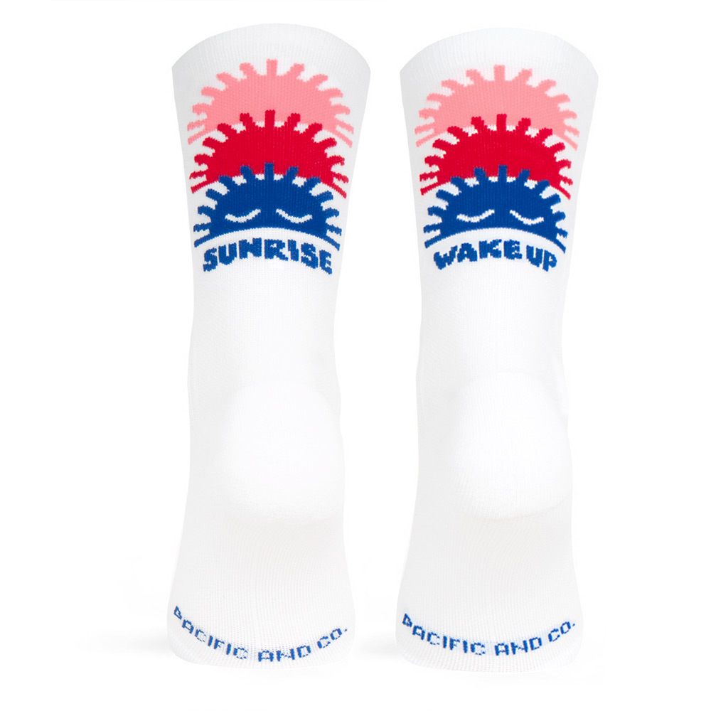 Calcetines Running Pacific And Co Wakeup - blanco-azul - 