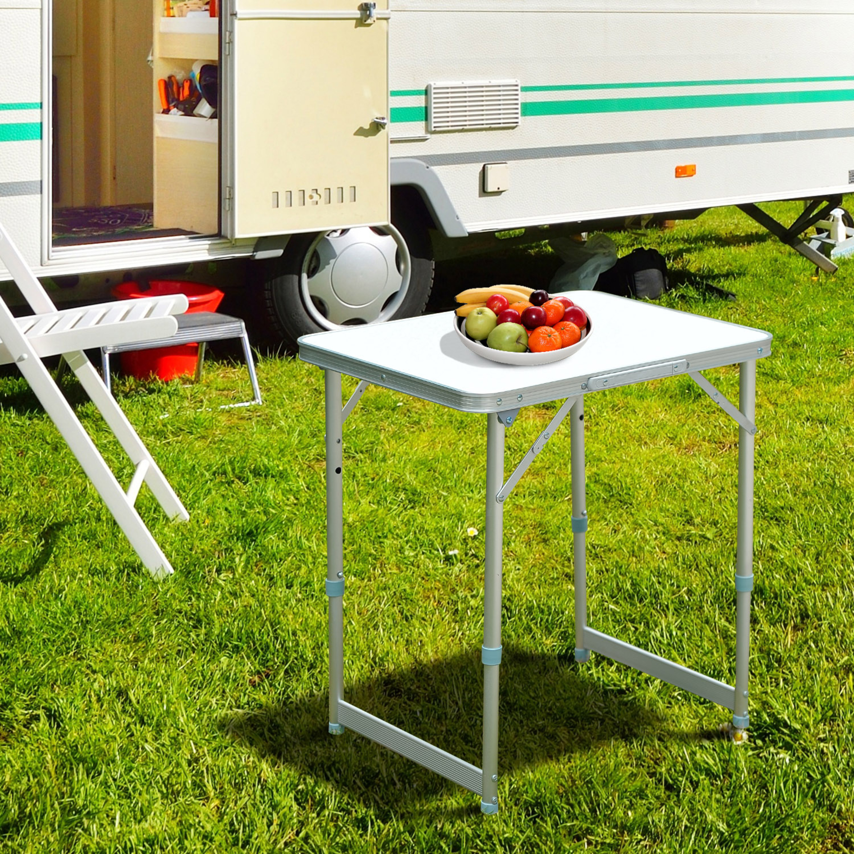 Outsunny Mesa De Camping Plegable