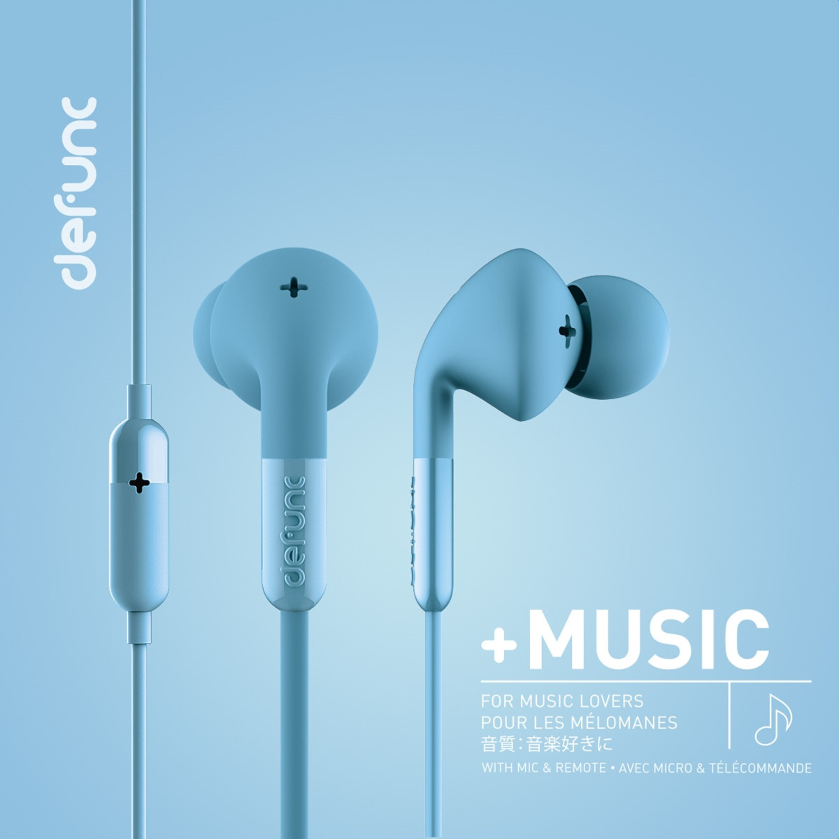 Auriculares Defunc + Music Con Cable Jack 3,5 Mm - Azul - Aur35  MKP