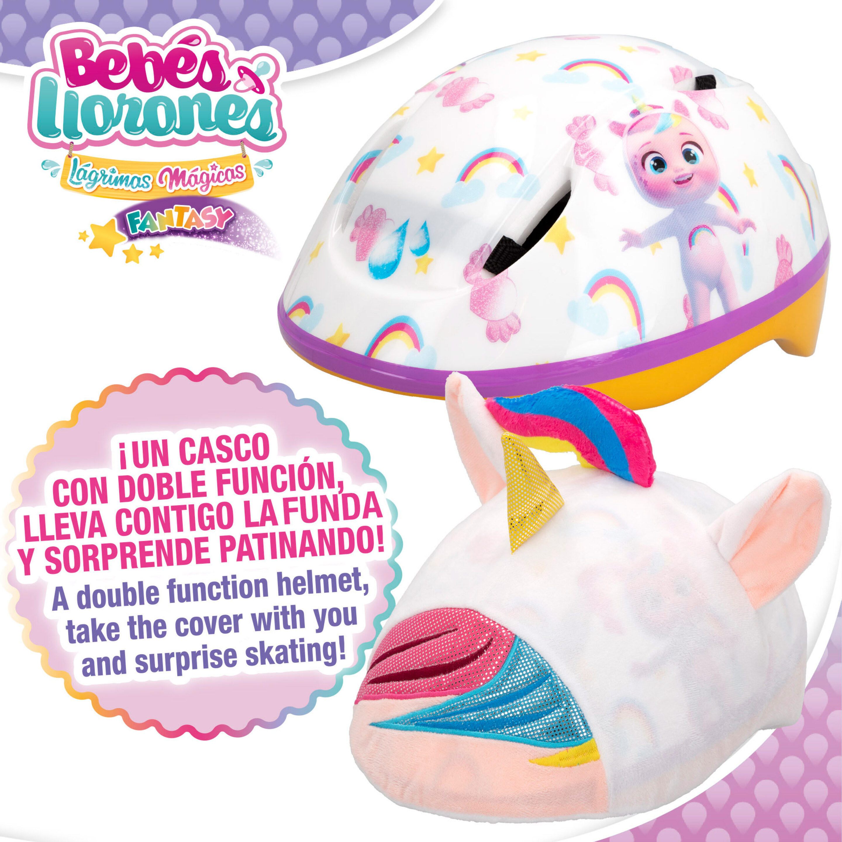 Bebés Llorones Capacete Com Capa 3d Dreamy