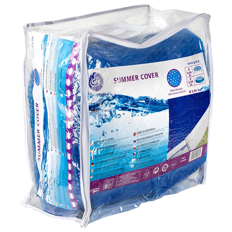 Cobertor De Verano Gre 395 Cm De 180 Micras Para Piscinas Redondas De 400 Cm | Cobertor Flotante