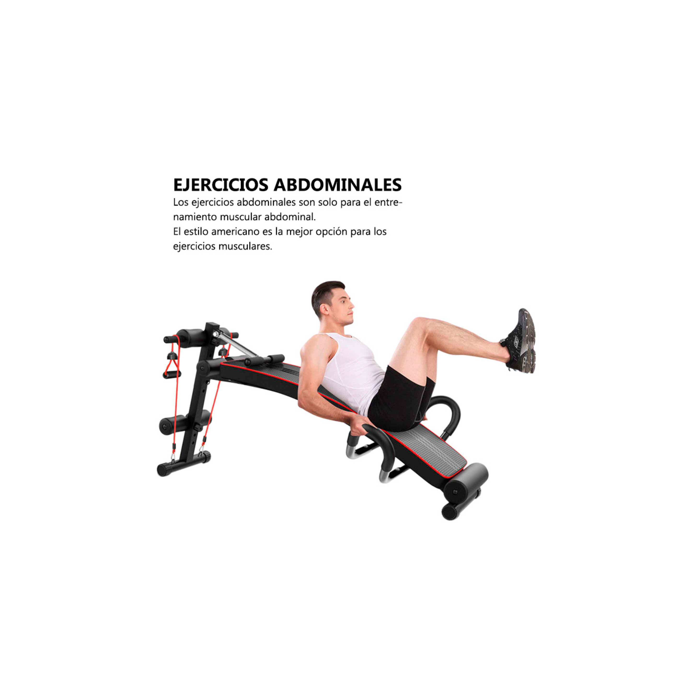 Banco De Abdominales Multifunción Para Musculacion Con Resistencia