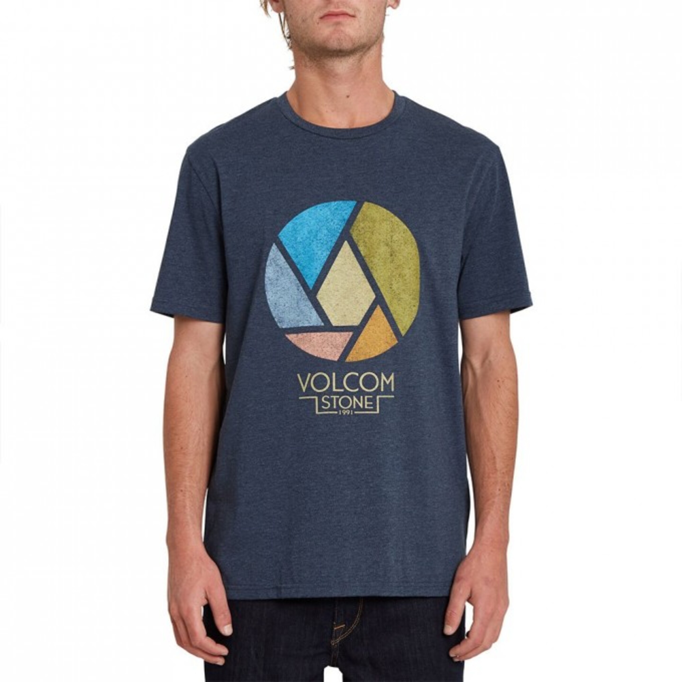 Camiseta Volcom Splicer Hth Ss Navy Azul