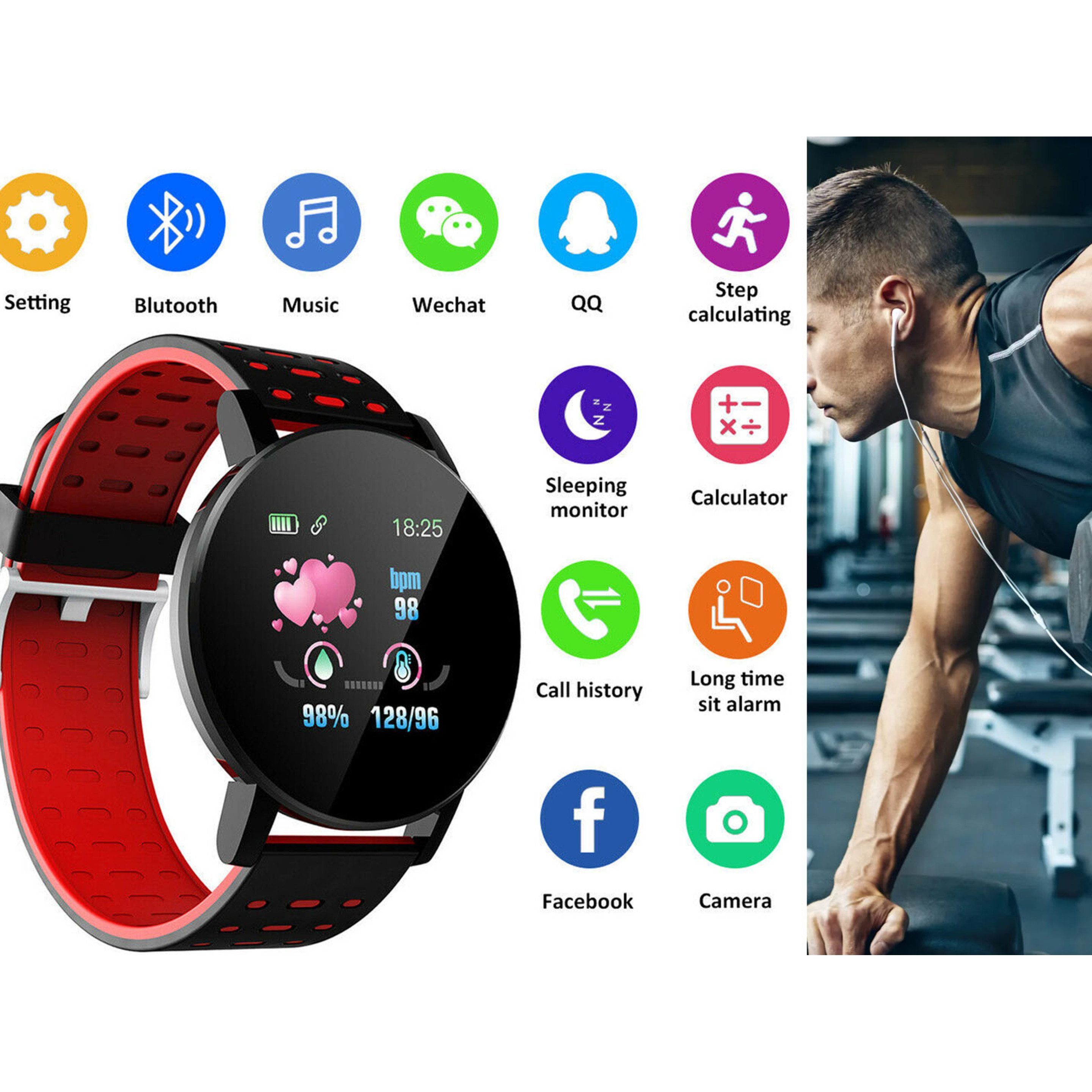 Reloj Deportivo Inteligente Running Pulsometro Smartwatch Cardio