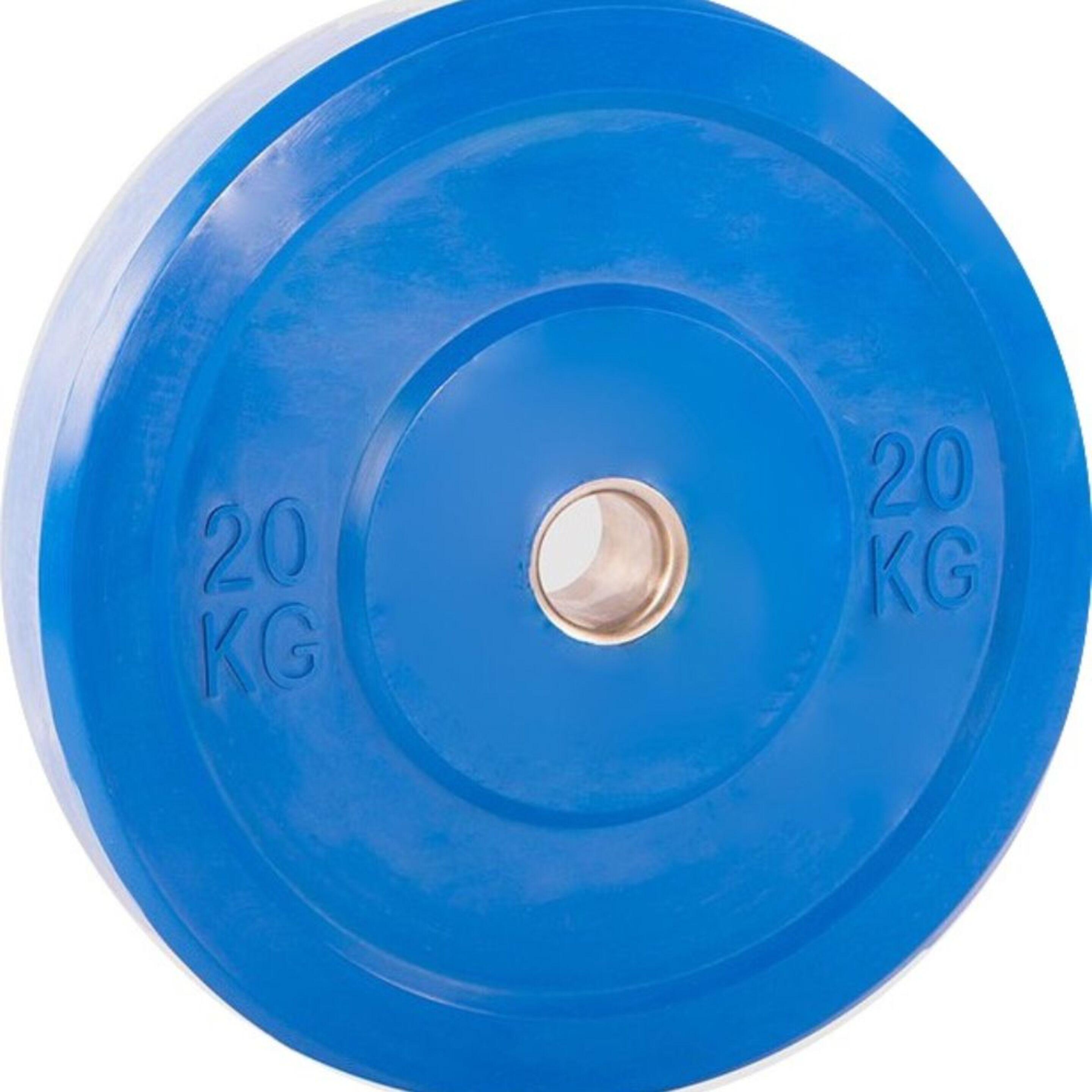 Disco Bumper Fitness Deluxe Color - Azul - Disco Bumper Color 20 Kg  MKP