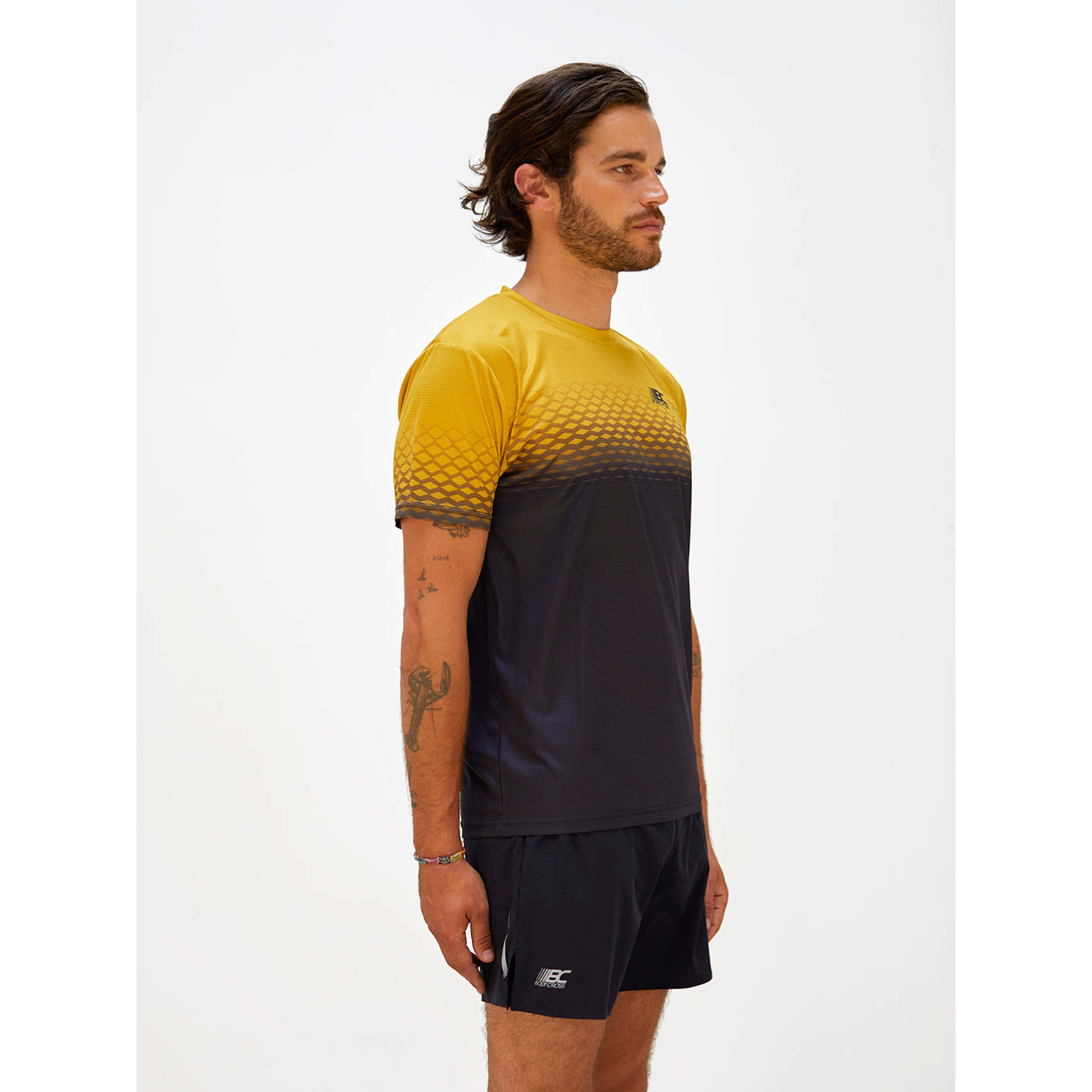 Camiseta Running Bodycross Djoe - Amarillo - Djoe-gold/black-s  MKP