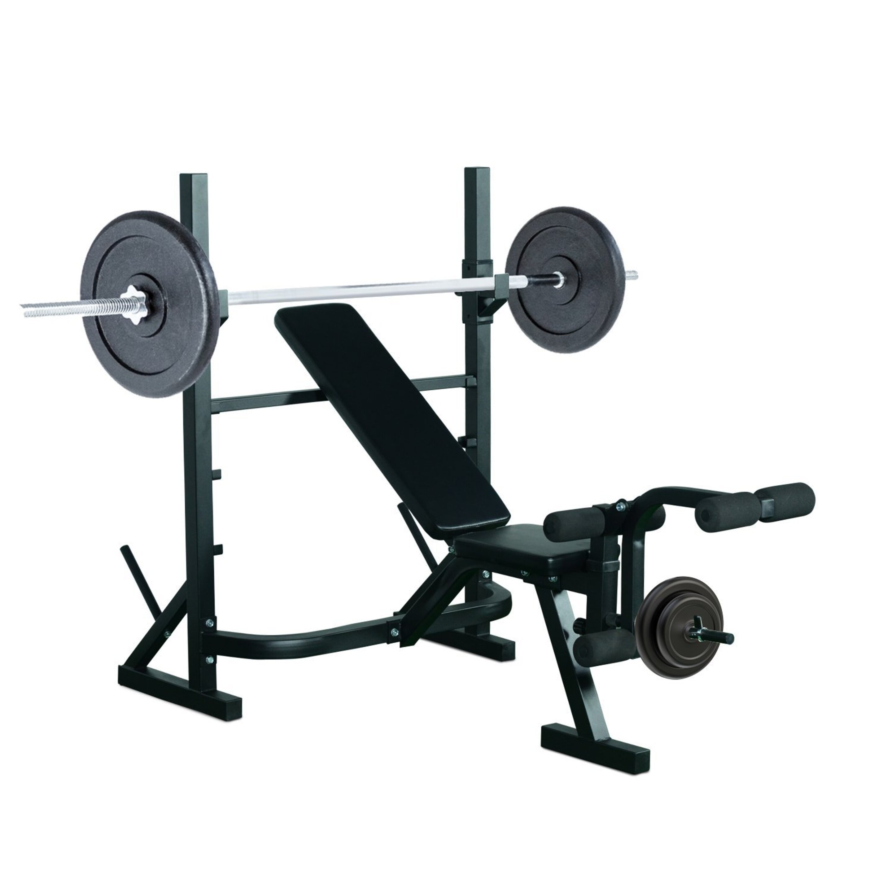 Homcom® Banco De Pesas Entrenamiento De Musculación Fitness Con Respaldo Regulable 175x98x30cm Color