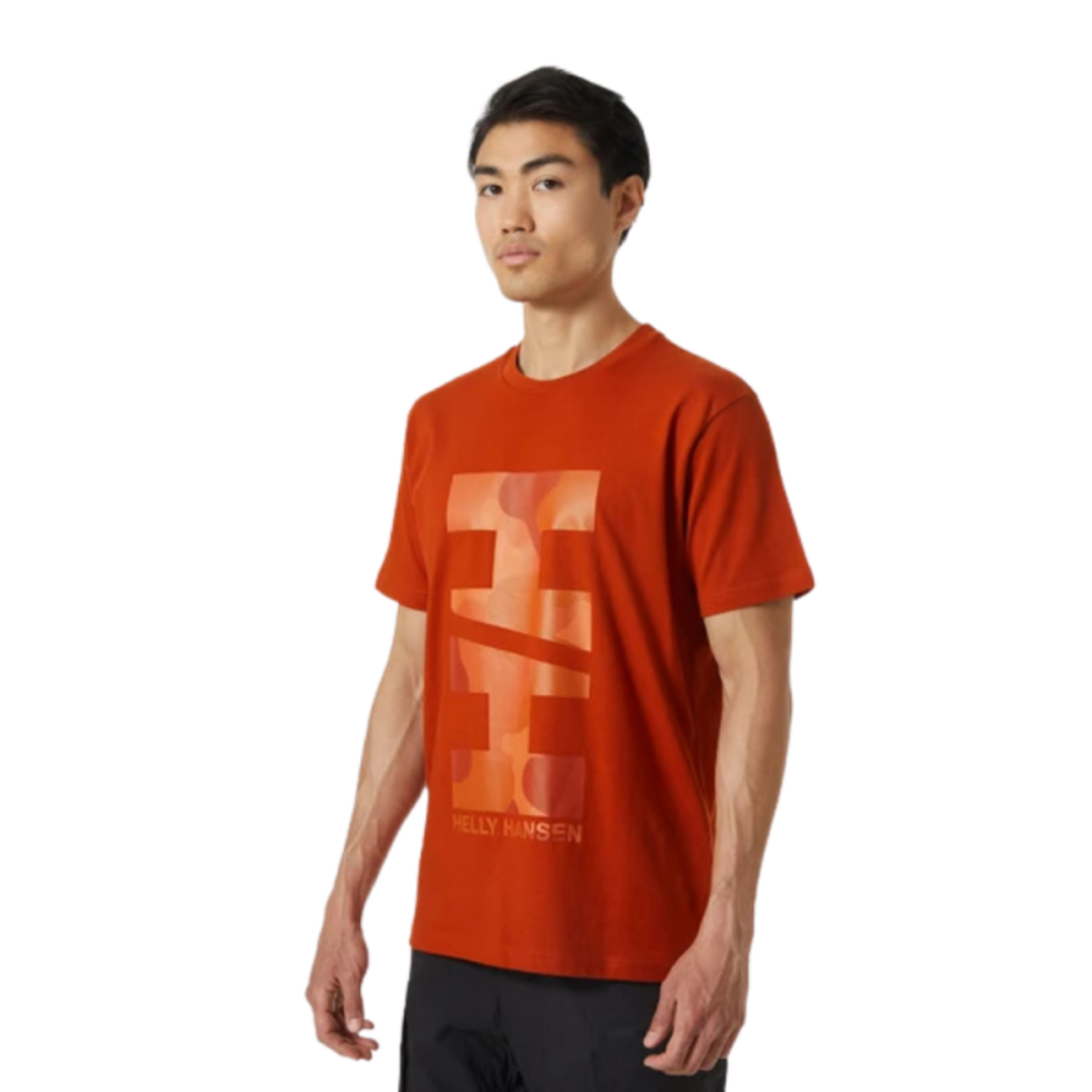 Camiseta Manga Corta Helly Hansen Move Cotton - Naranja  MKP
