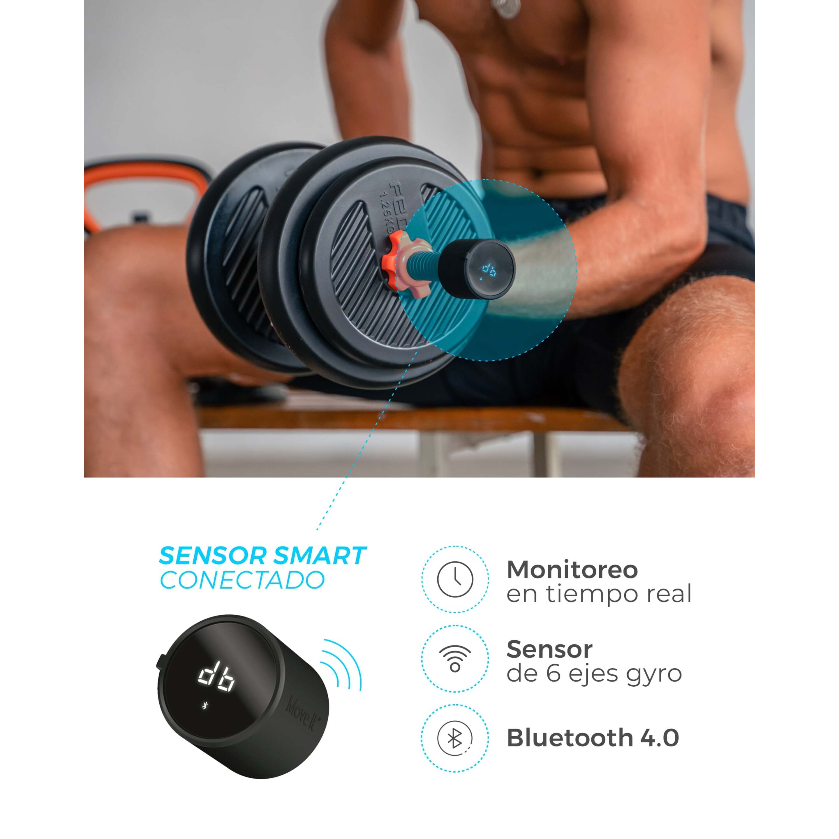 Pack Halteres Smart Kit Com Kettlebel Xiaomi Fed 30 Kgs E Sensor Smart - Preto | Sport Zone MKP