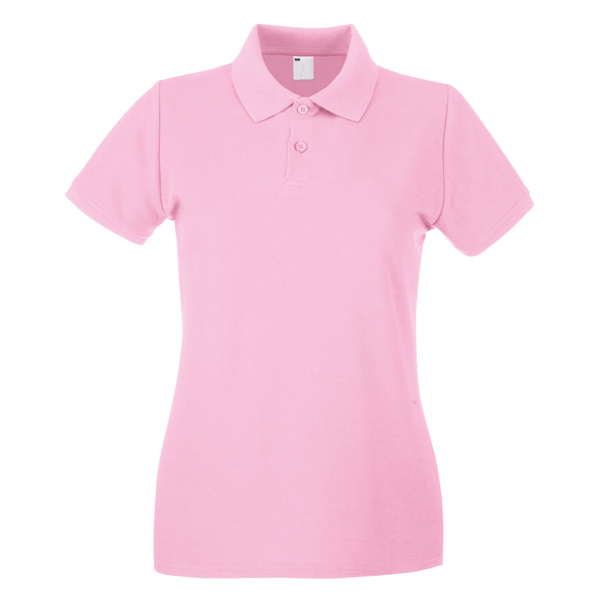 /ladies Fitted Short Sleeve Casual Polo Shirt Universal Textiles - rosa - 