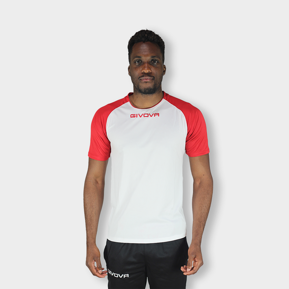 Camiseta Deportiva Givova Capo - blanco-rojo - 