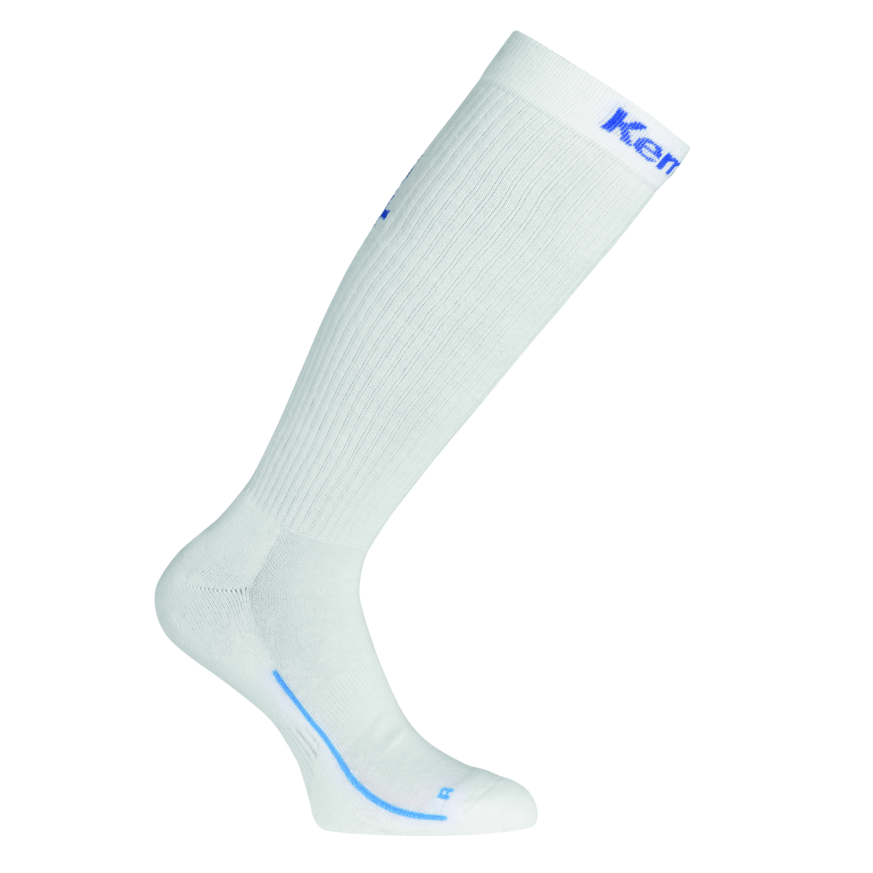 Long Socks Blanco/azul Royal Kempa