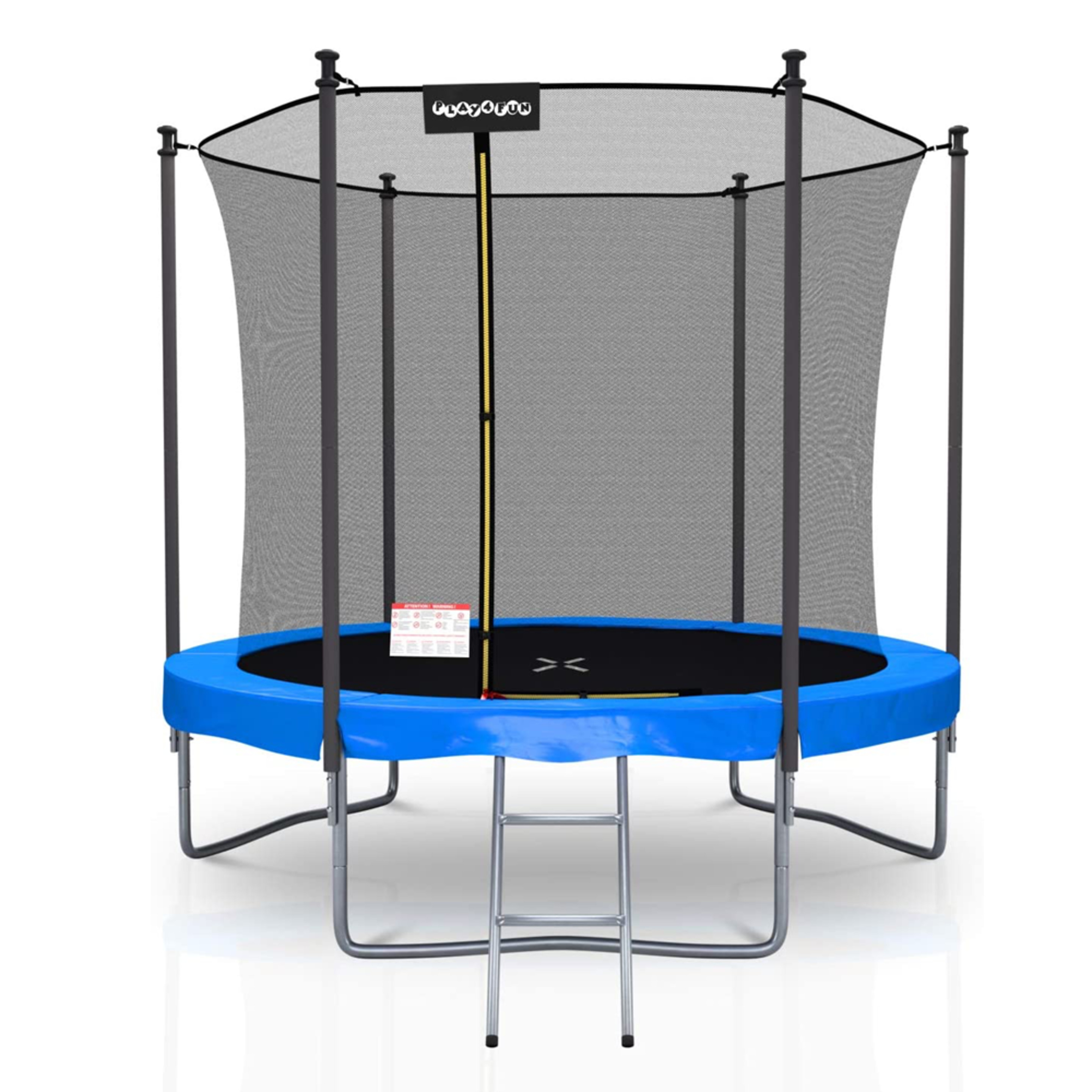 Cama Elástica - Trampolín Exterior Clásico Play4fun 10ft ø305cm -  Acolchado Reversible Azul/negro