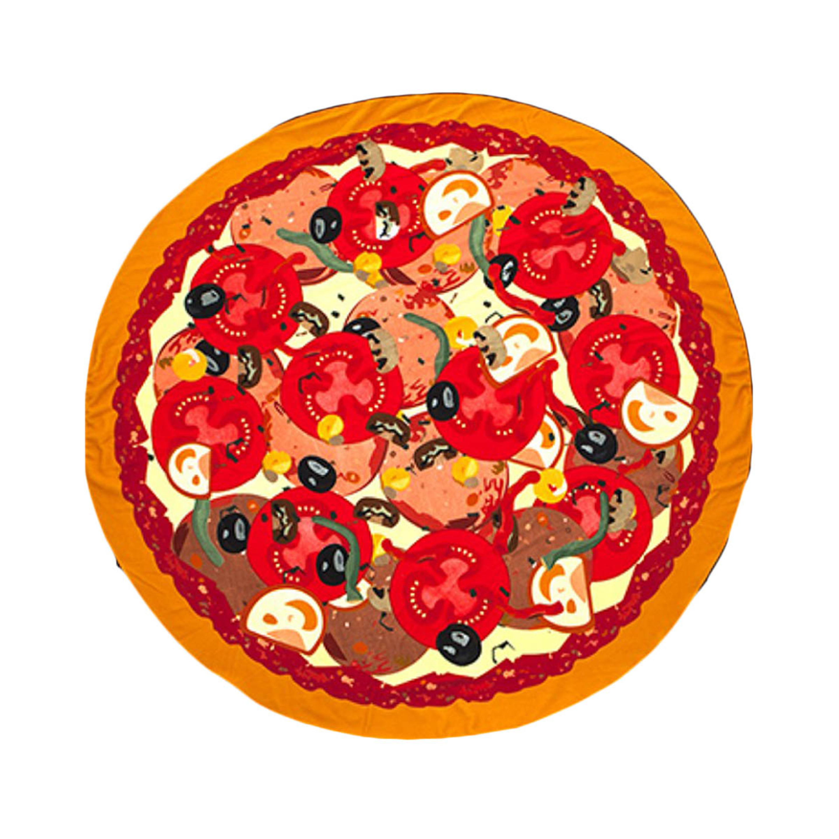 Toalla De Playa Con Forma De Pizza - multicolor - 