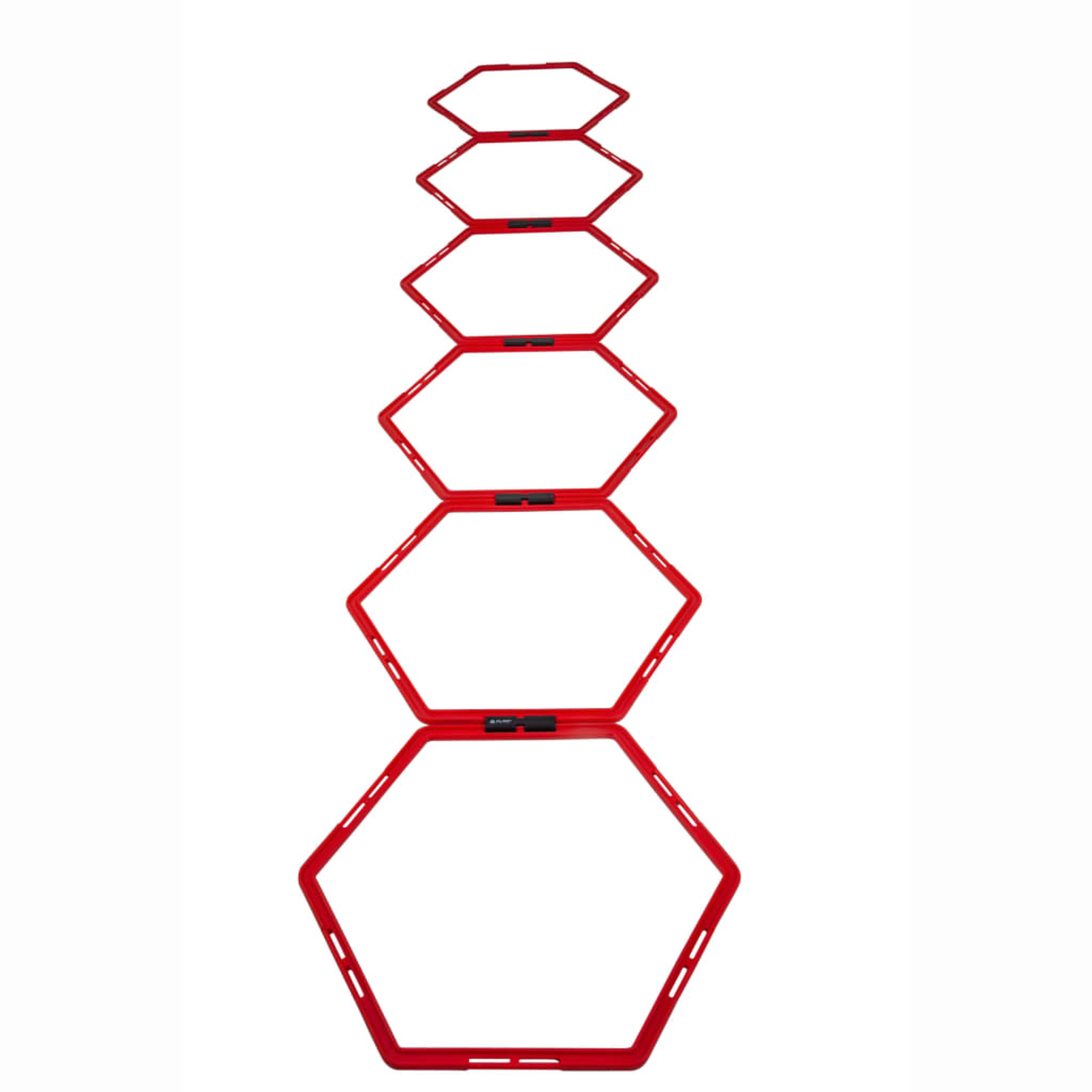 Pure2improve Rejilla De Agilidad Hexagonal 6 Piezas Rojo - rojo - 