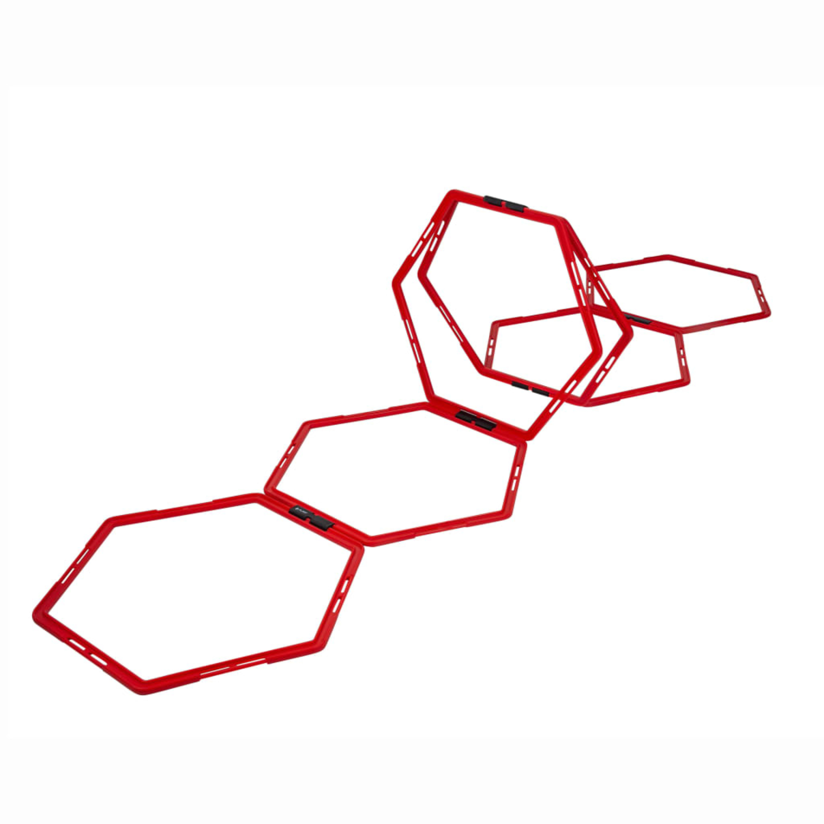 Pure2improve Rejilla De Agilidad Hexagonal 6 Piezas Rojo