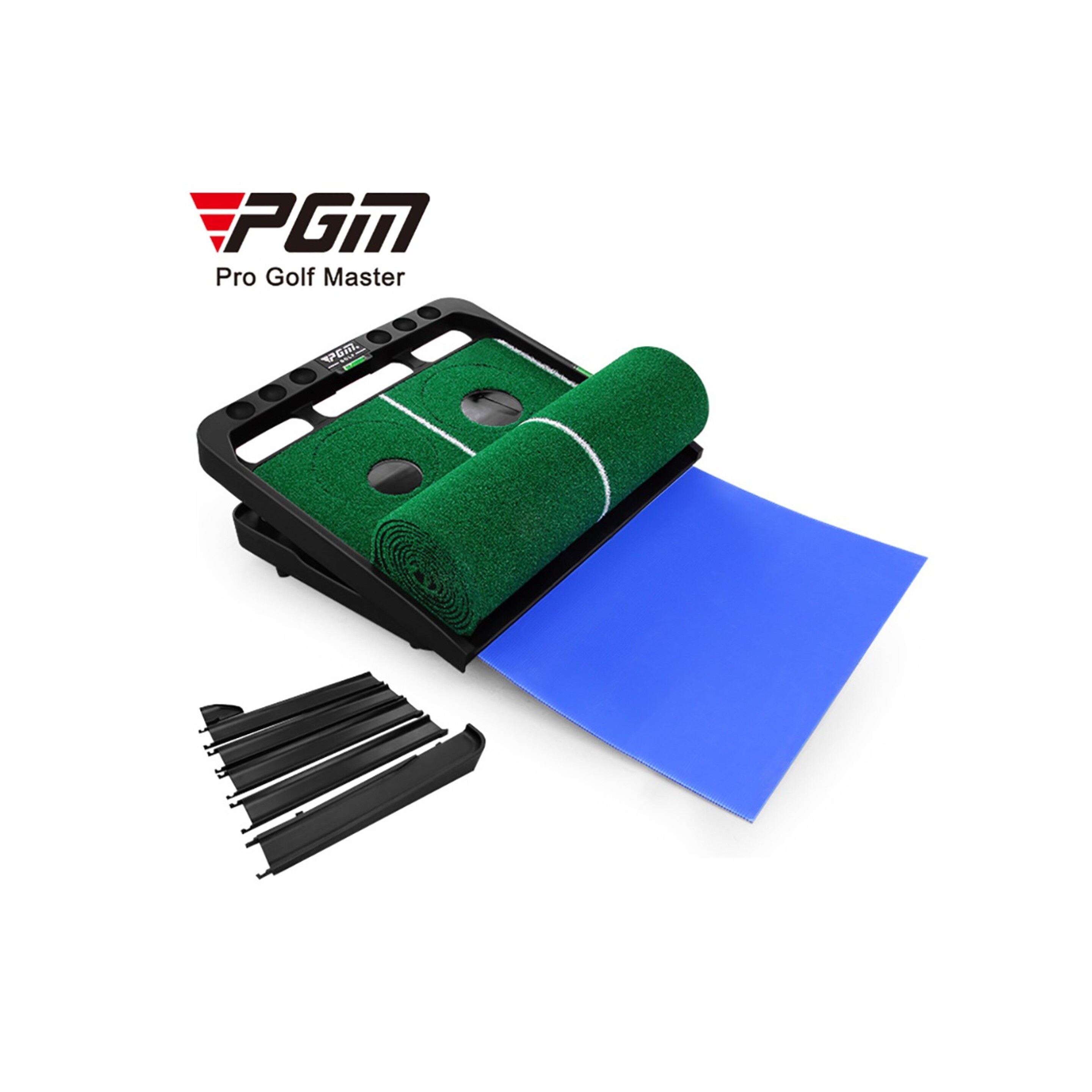 Entrenador De Putting Para Golf  Pmc Con Inclinación Y Desniveles Editables Trainer Pro - Verde/Negro  MKP